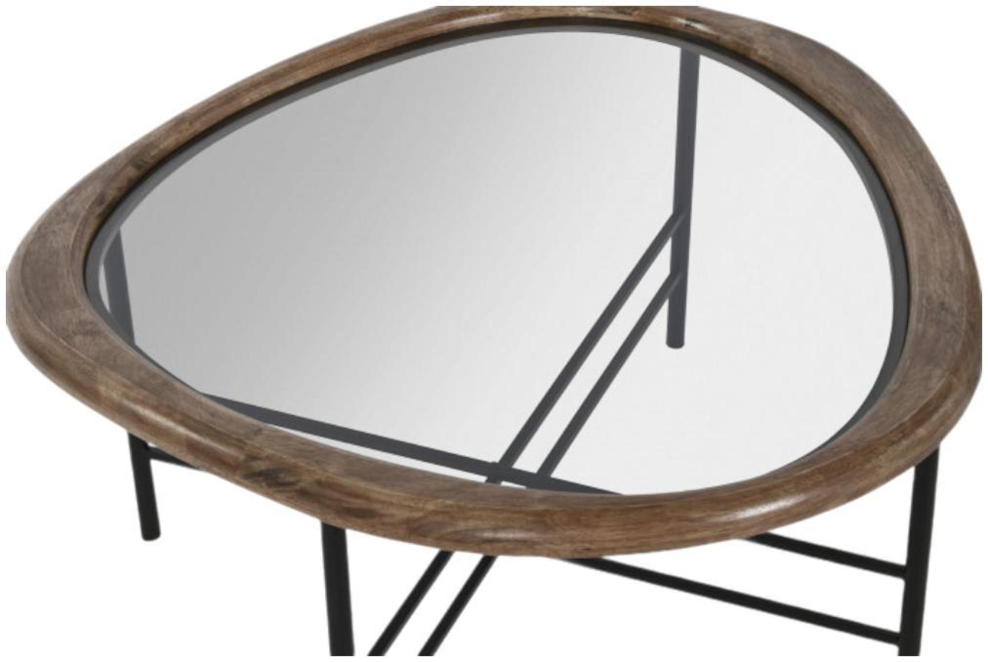 Product photograph of Loft Brown And Glass Top Medium Coffee Table from Choice Furniture Superstore.