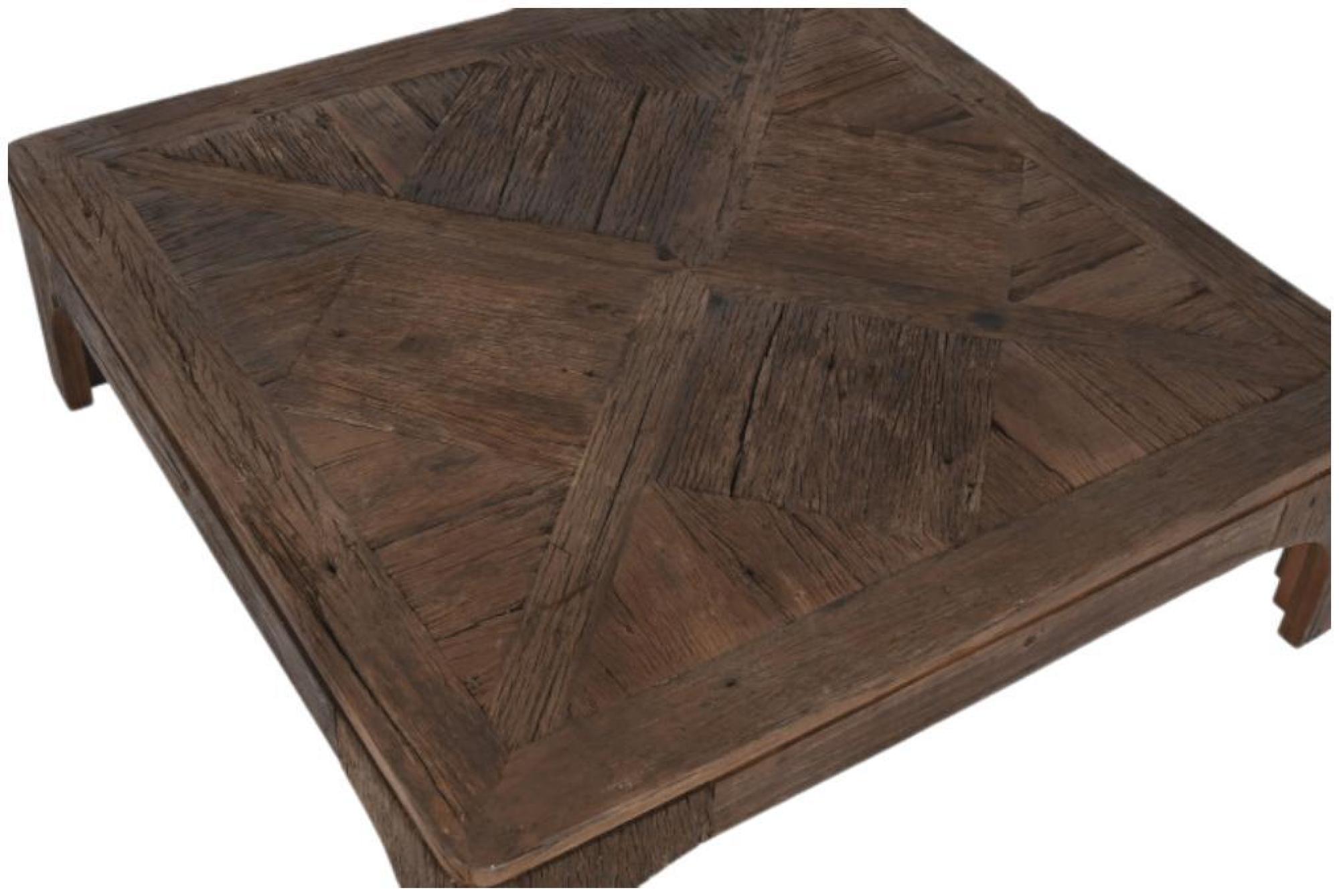 Product photograph of Darjeeling Recicled Wood Square 100cm Coffee Table from Choice Furniture Superstore.