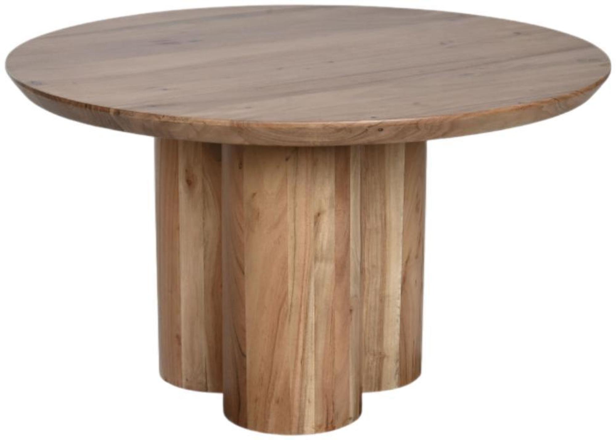 Product photograph of Solid Acacia Wood Round Pedestal Coffee Table from Choice Furniture Superstore.