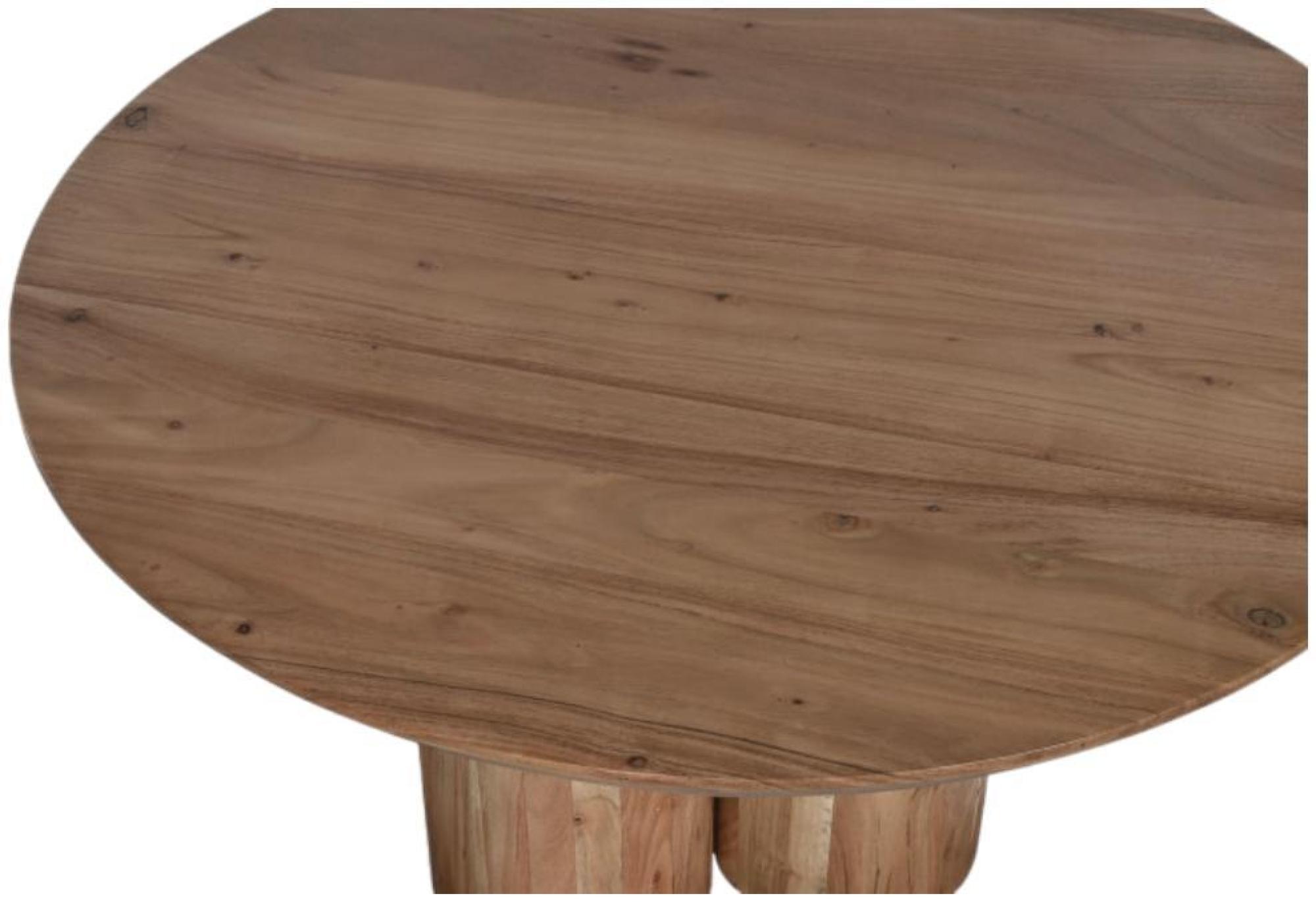 Product photograph of Solid Acacia Wood Round Pedestal Coffee Table from Choice Furniture Superstore.