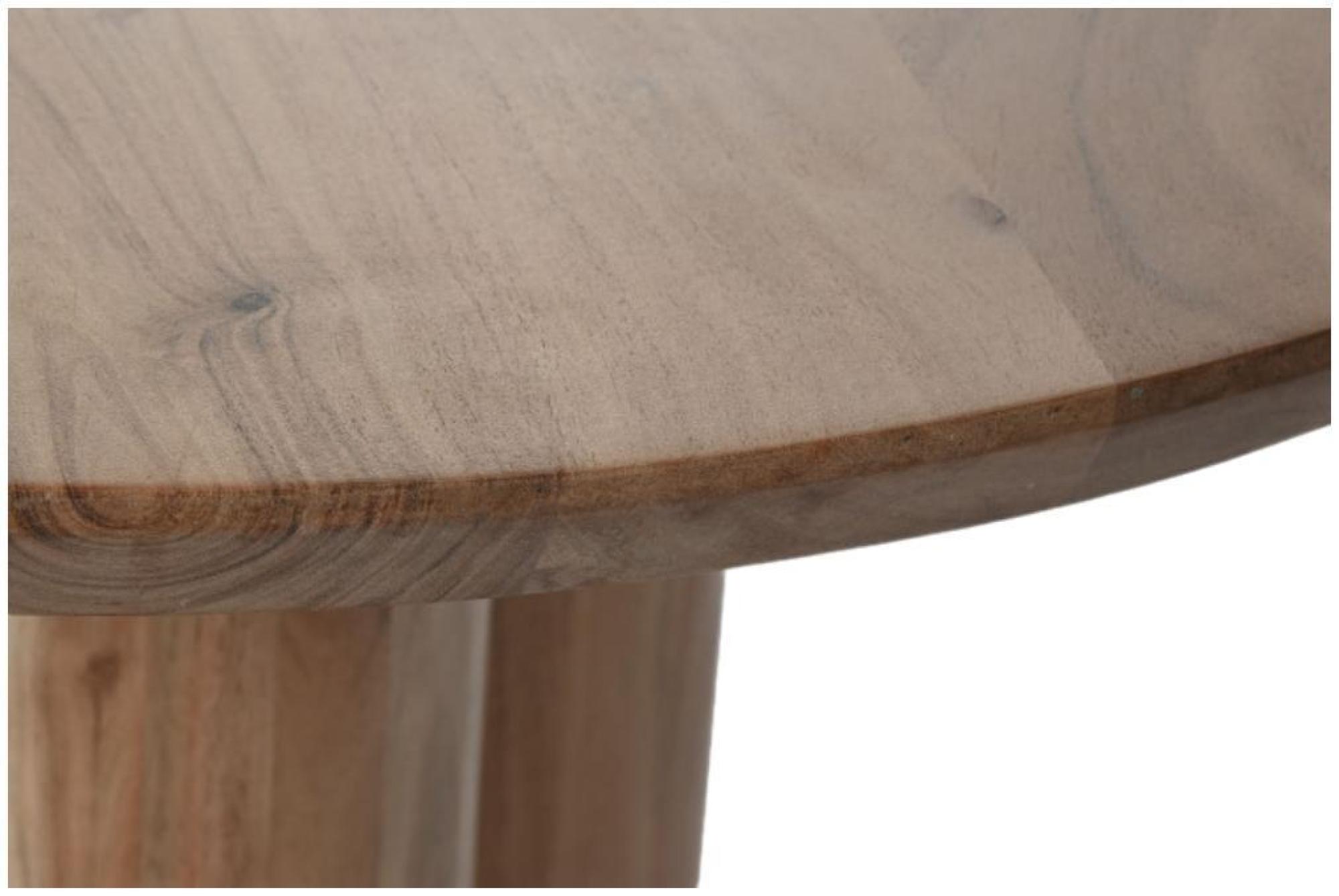 Product photograph of Solid Acacia Wood Round Pedestal Coffee Table from Choice Furniture Superstore.