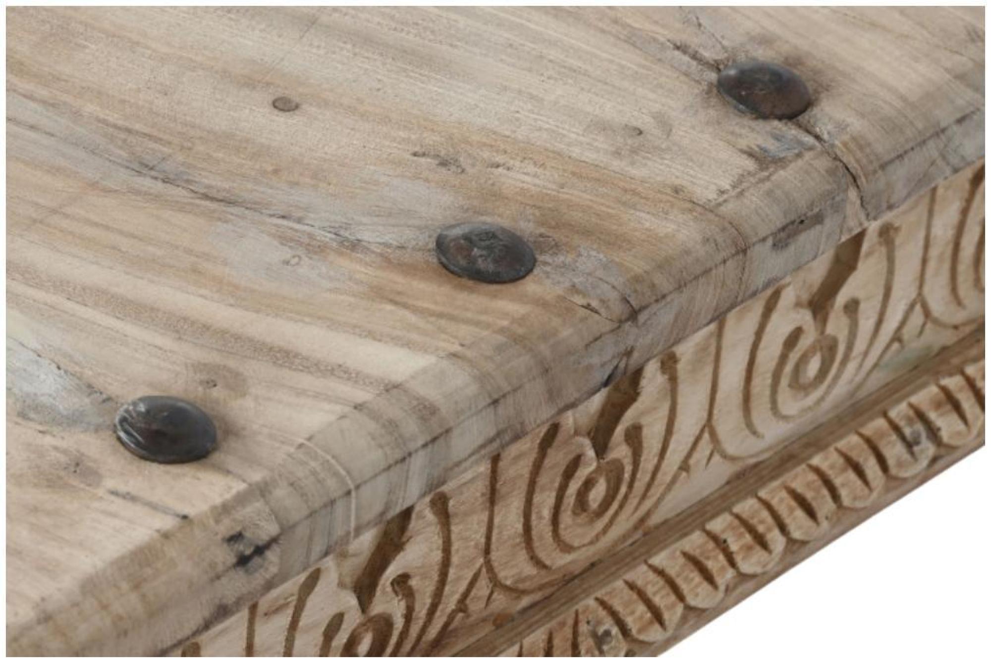 Product photograph of Natural Solid Wood Carved 150cm Coffee Table from Choice Furniture Superstore.
