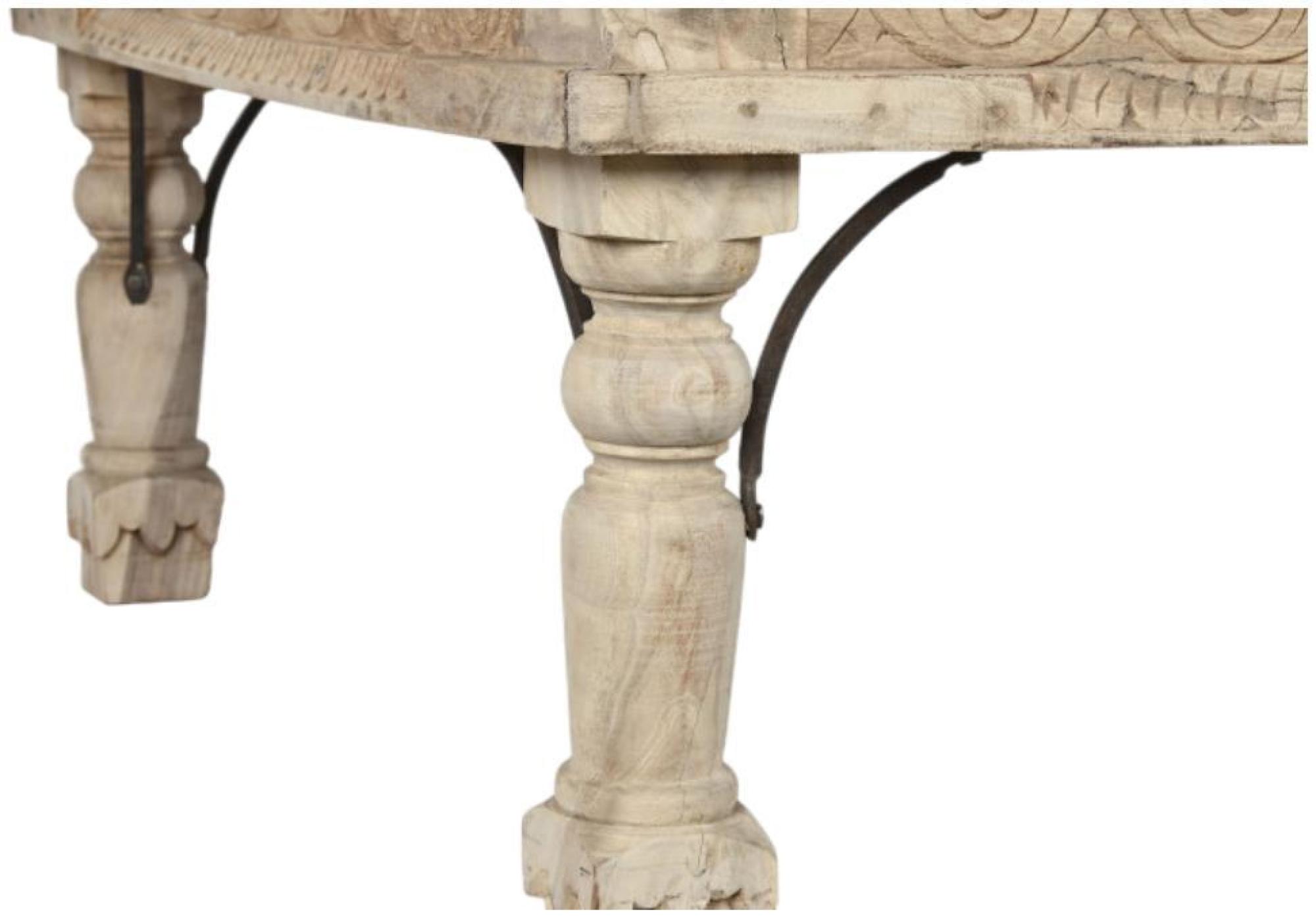 Product photograph of Natural Solid Wood Carved 150cm Coffee Table from Choice Furniture Superstore.