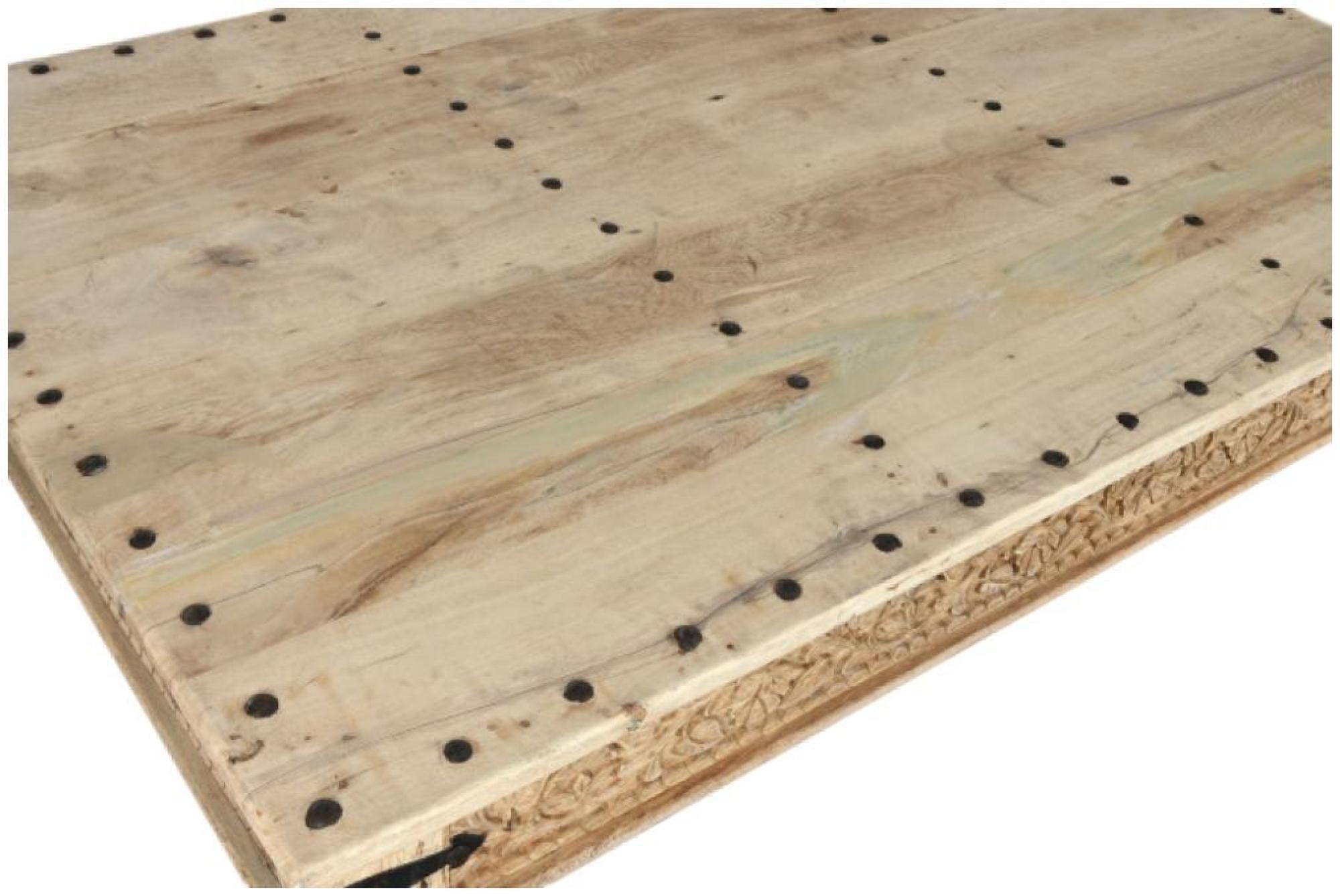 Product photograph of Natural Solid Wood Carved 180cm Coffee Table from Choice Furniture Superstore.