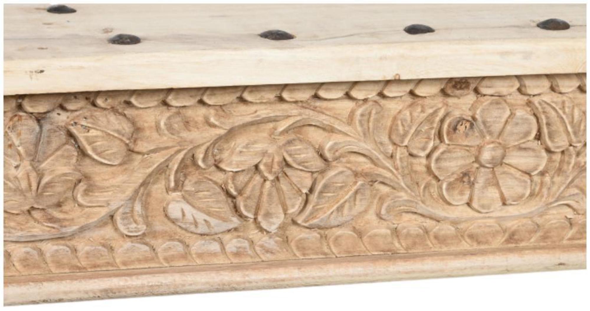 Product photograph of Natural Solid Wood Carved 180cm Coffee Table from Choice Furniture Superstore.