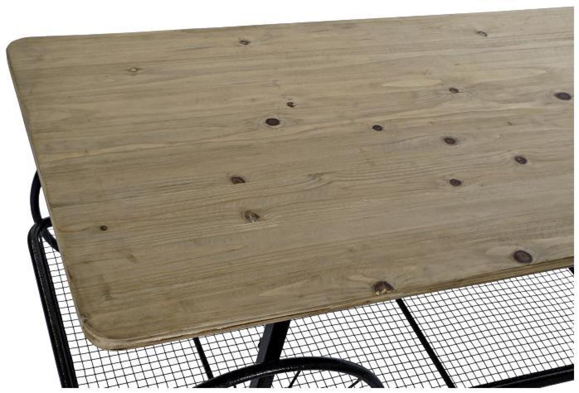 Product photograph of Vintage Natural And Black Metal Coffee Table from Choice Furniture Superstore.