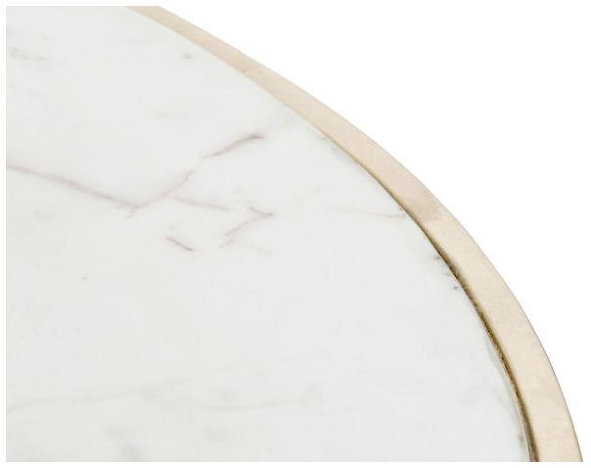 Product photograph of Glam White Marble Round 87cm Coffee Table from Choice Furniture Superstore.