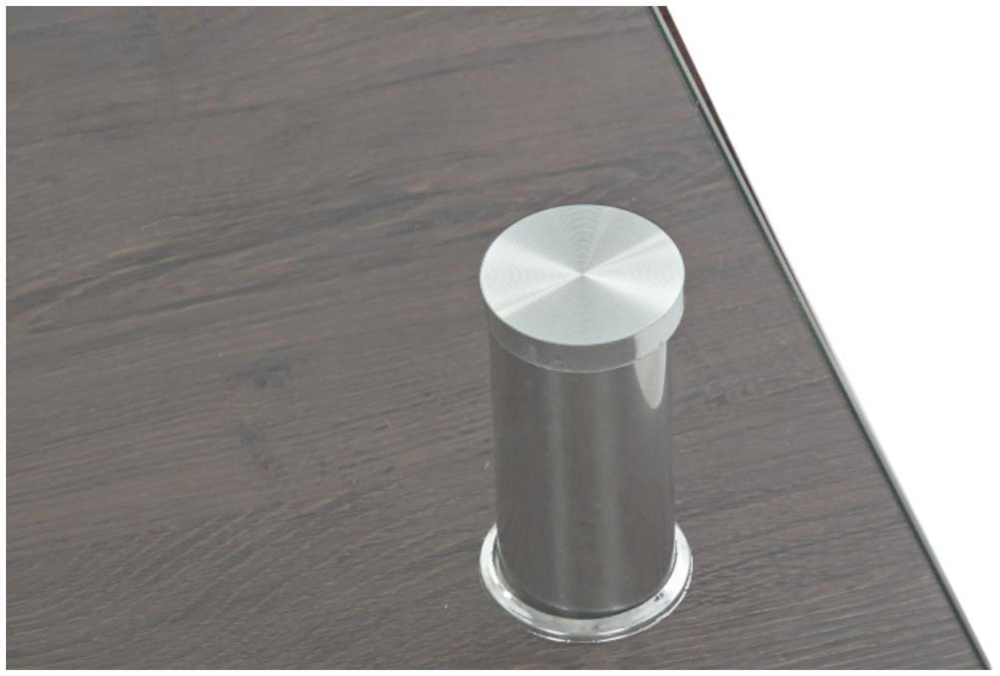 Product photograph of White And Dark Brown Glass Coffee Table from Choice Furniture Superstore.