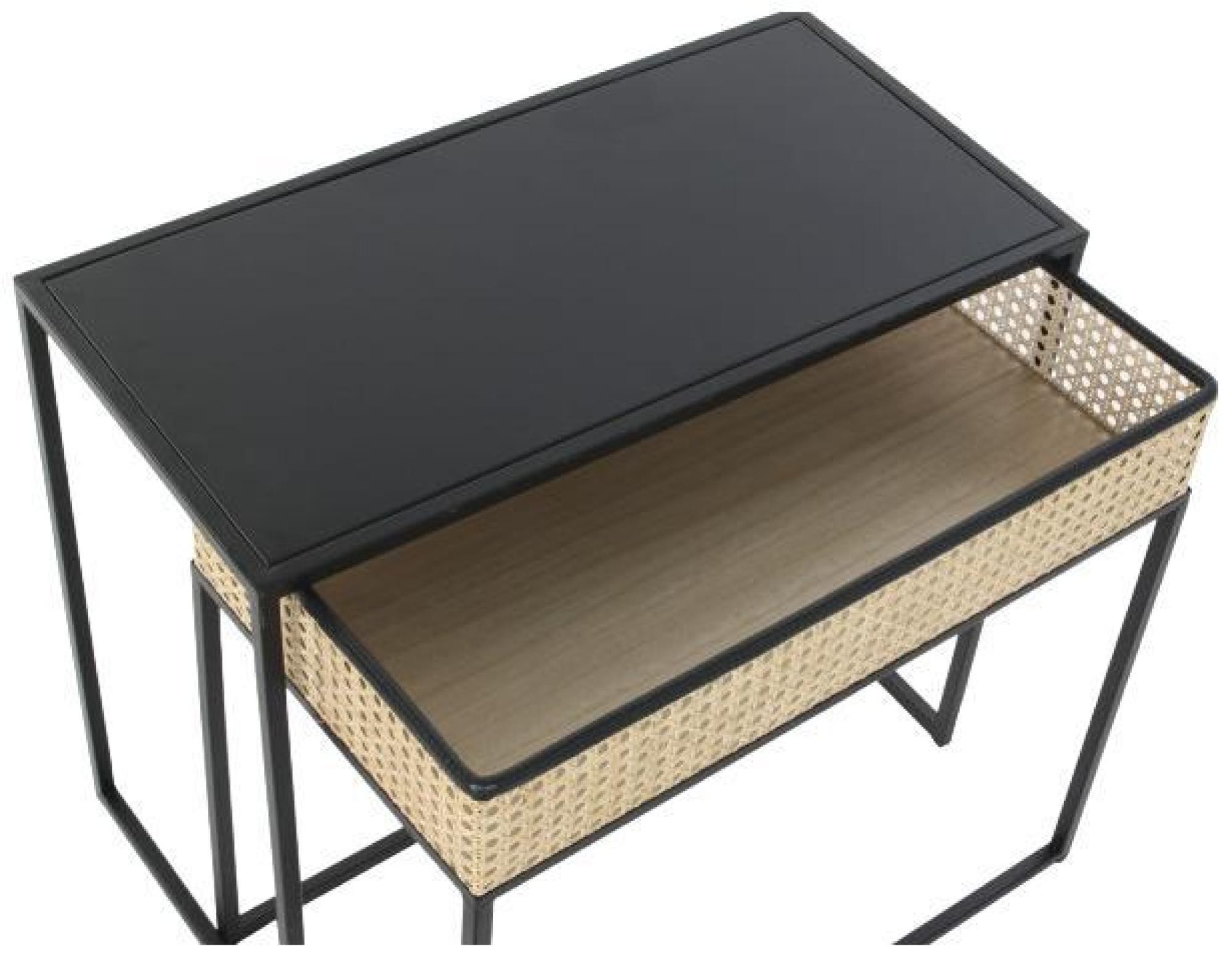 Product photograph of Set Of 2 Natural Rattan Coffee Table from Choice Furniture Superstore.