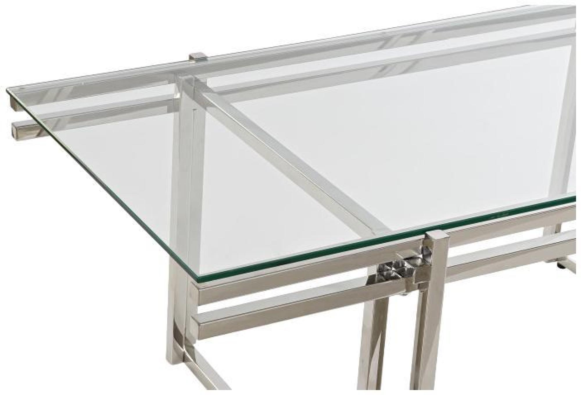 Product photograph of Modern Silver Stainless Steel Coffee Table from Choice Furniture Superstore.