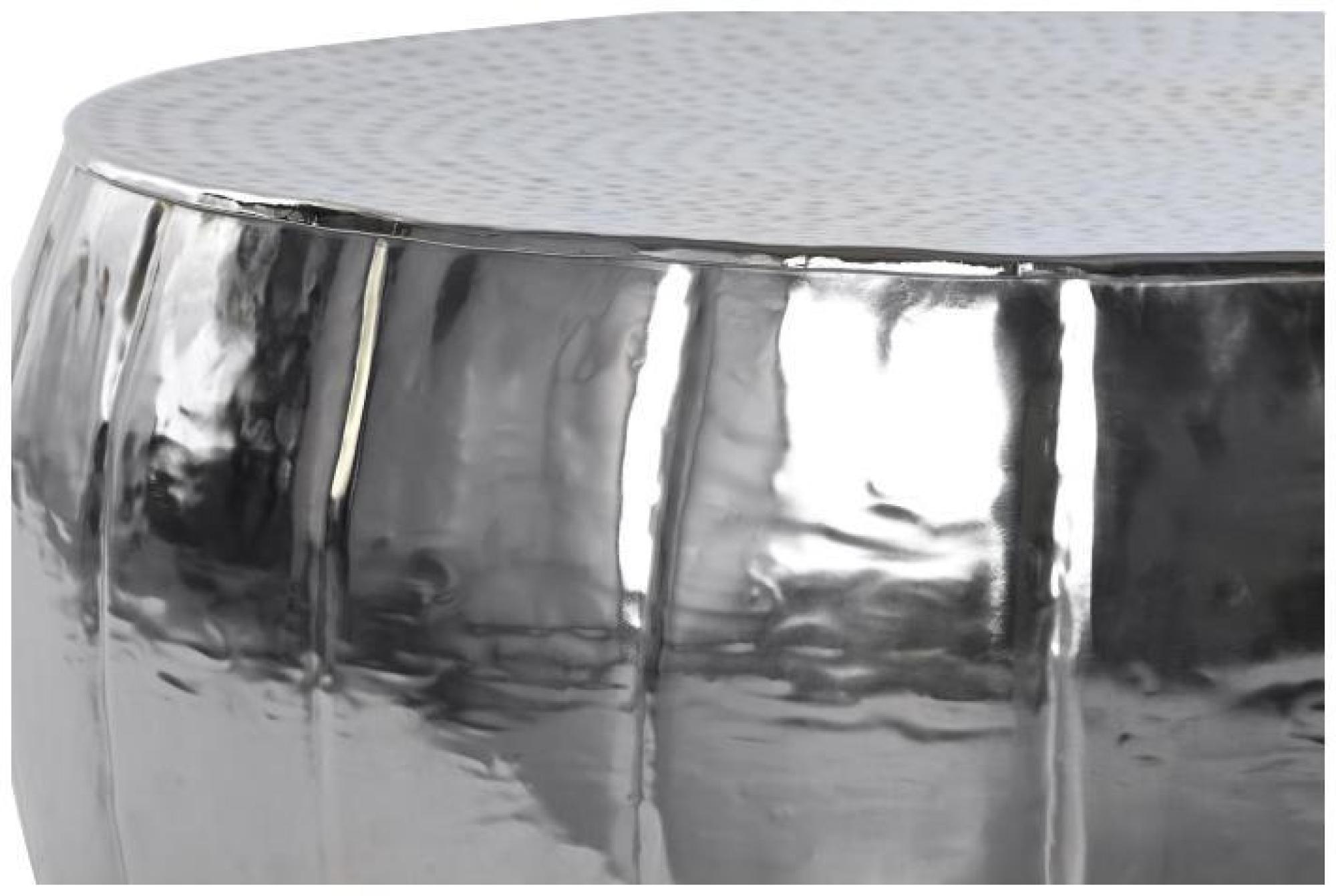 Product photograph of Chic Silver Metal Round Coffee Table from Choice Furniture Superstore.