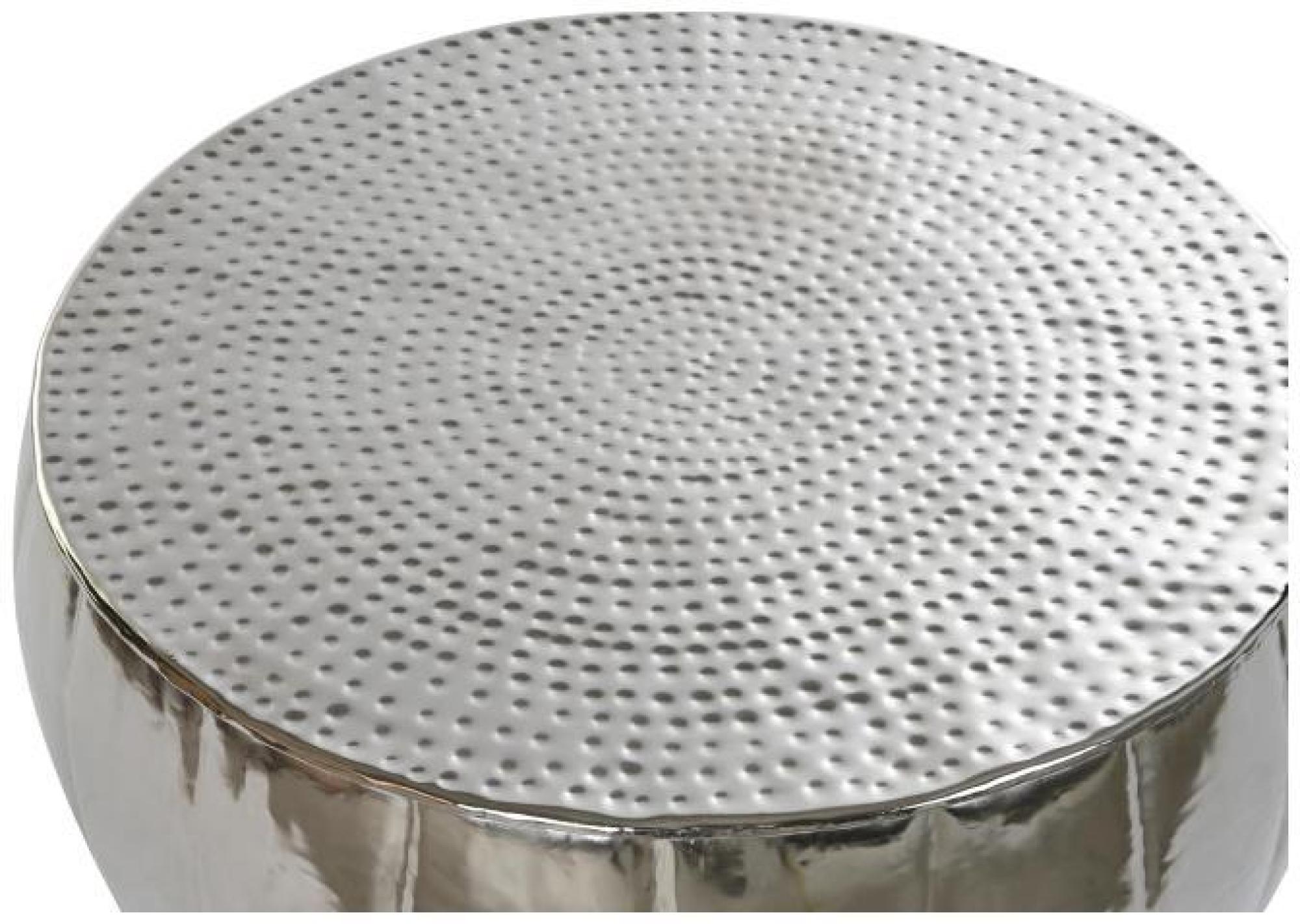 Product photograph of Chic Silver Metal Round Coffee Table from Choice Furniture Superstore.