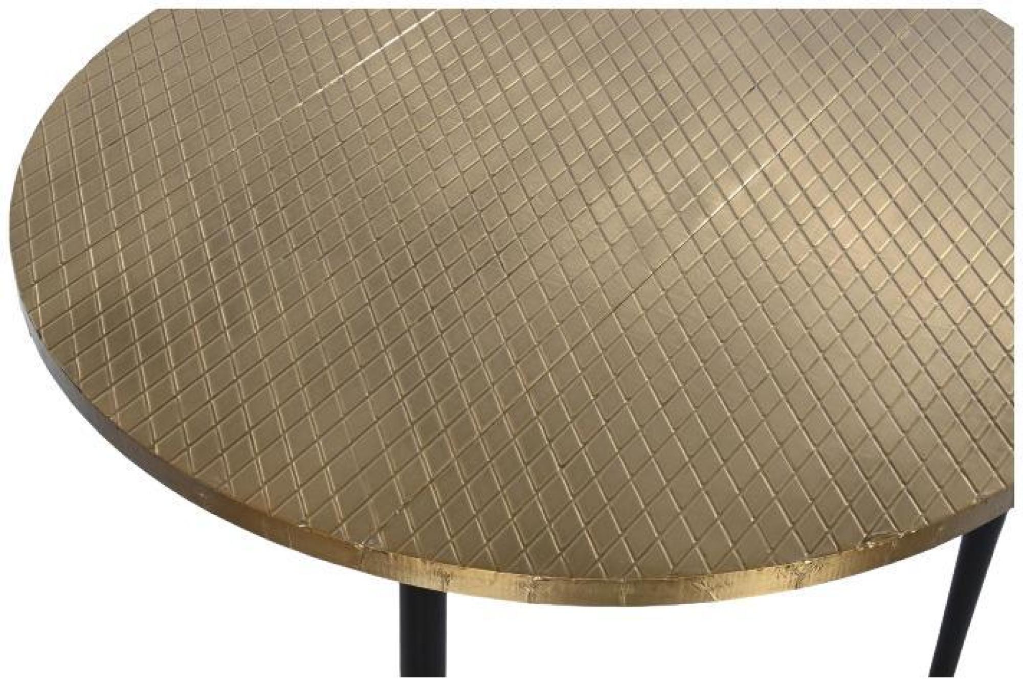 Product photograph of Glam Golden Wood Round Coffee Table from Choice Furniture Superstore.