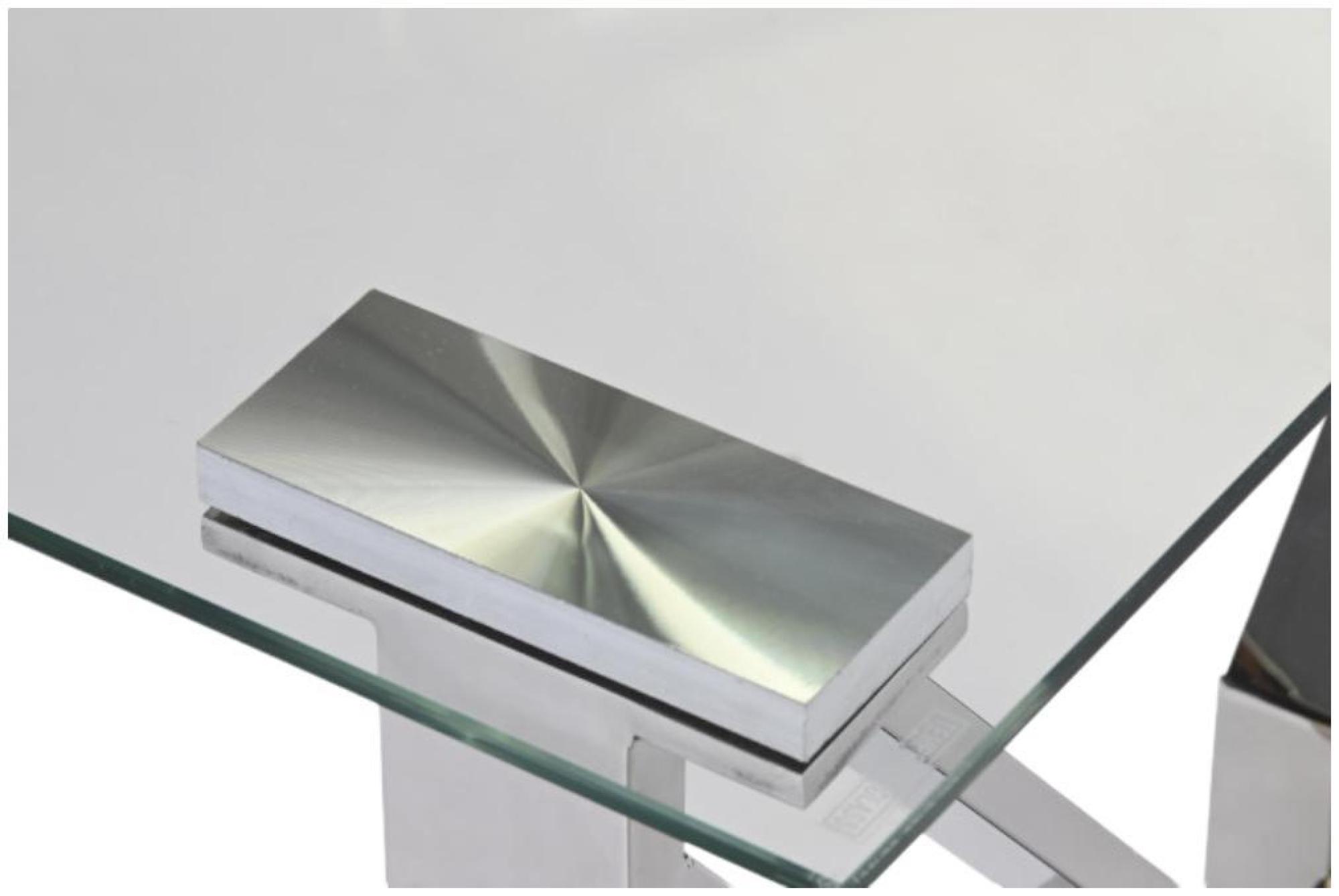 Product photograph of Modern Glass And Chrome Coffee Table from Choice Furniture Superstore.