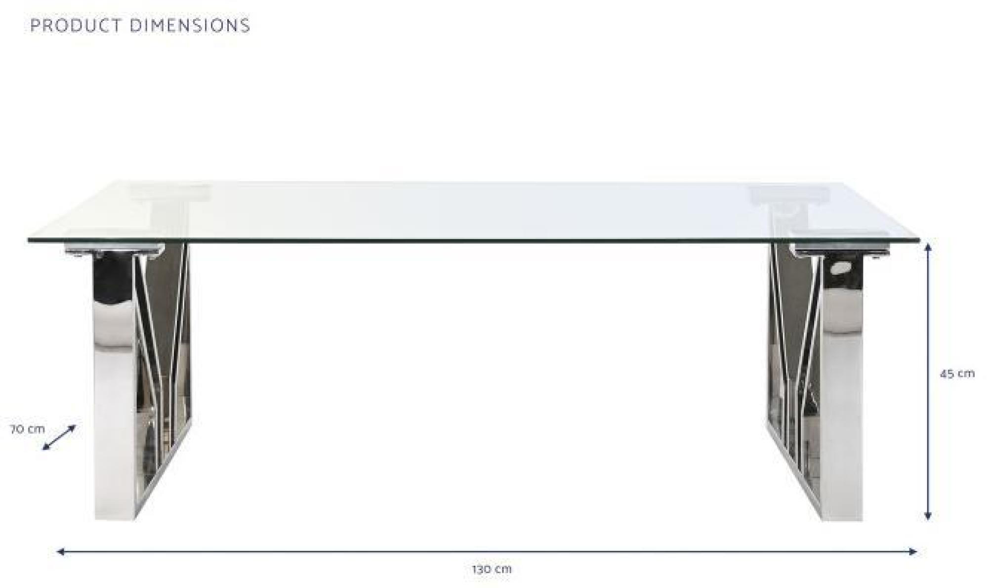 Product photograph of Modern Glass And Chrome Coffee Table from Choice Furniture Superstore.