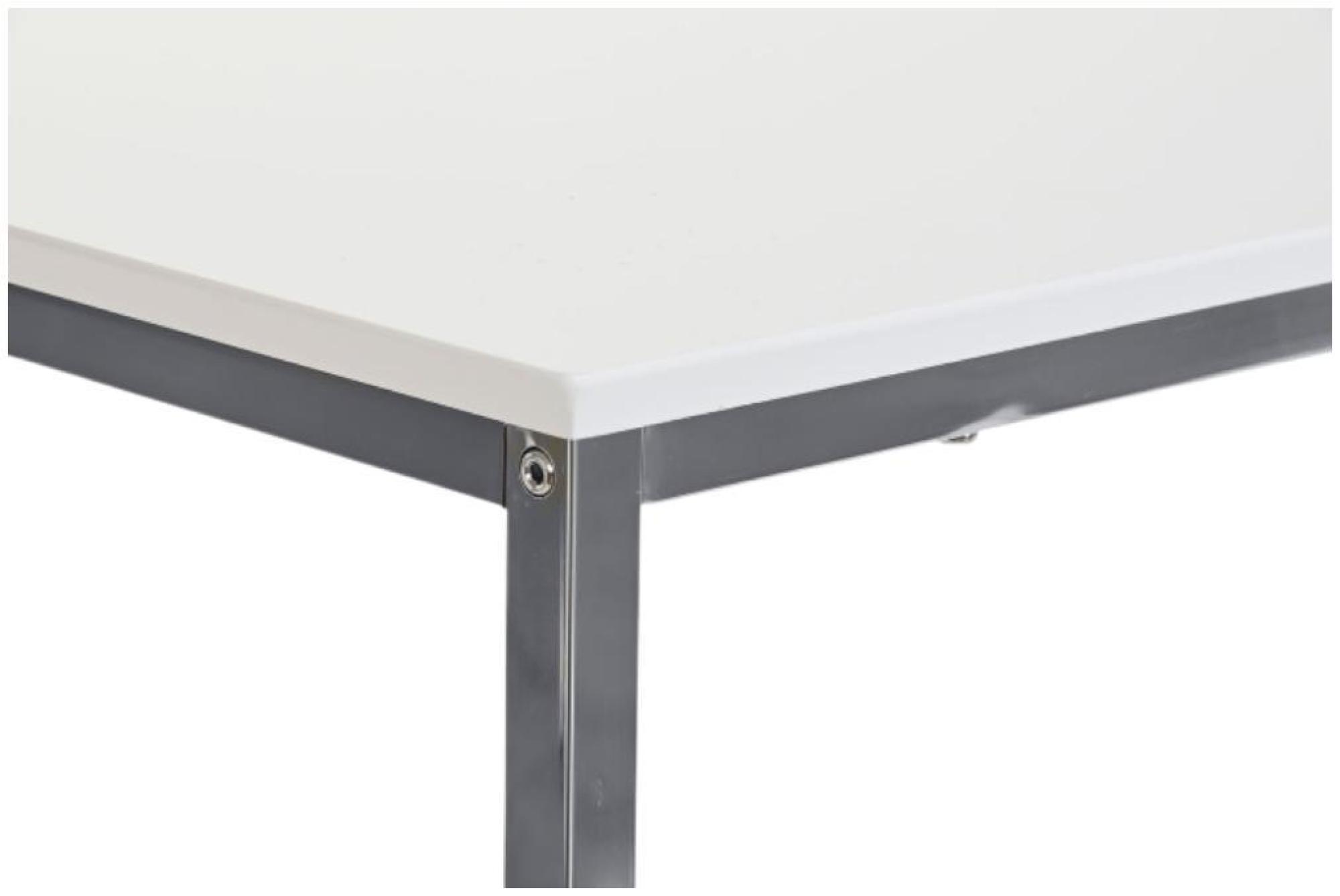 Product photograph of Chic Set Of 2 White And Silver Steel Coffee Table from Choice Furniture Superstore.