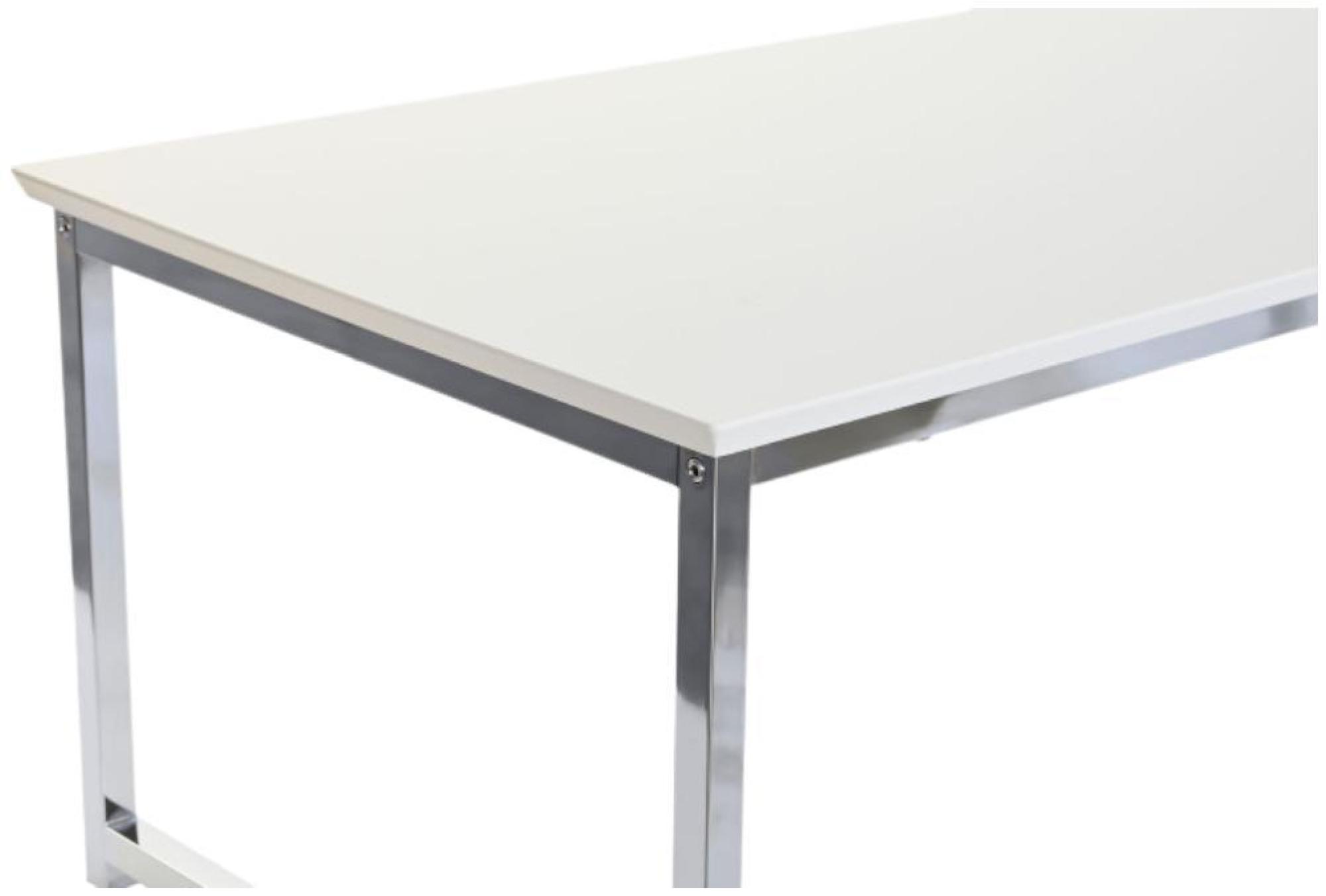 Product photograph of Chic Set Of 2 White And Silver Steel Coffee Table from Choice Furniture Superstore.