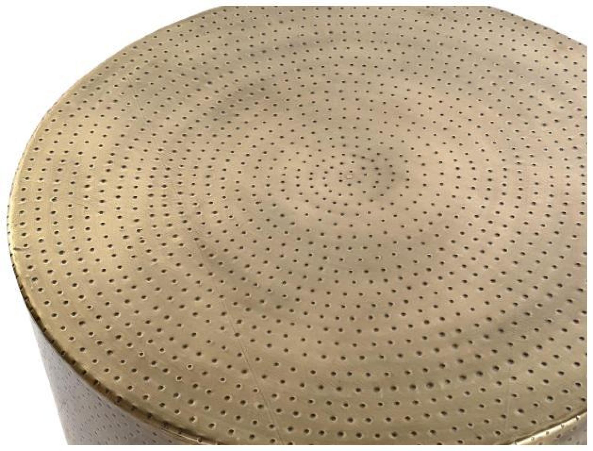 Product photograph of Loft Golden Metal Round Coffee Table from Choice Furniture Superstore.