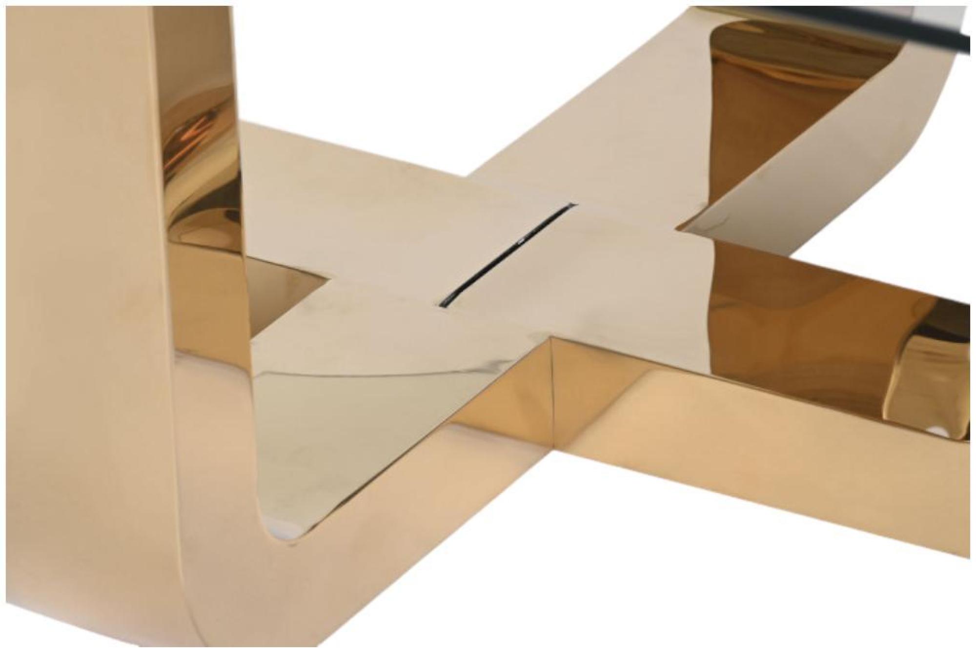 Product photograph of Glam Glass And Gold Coffee Table from Choice Furniture Superstore.