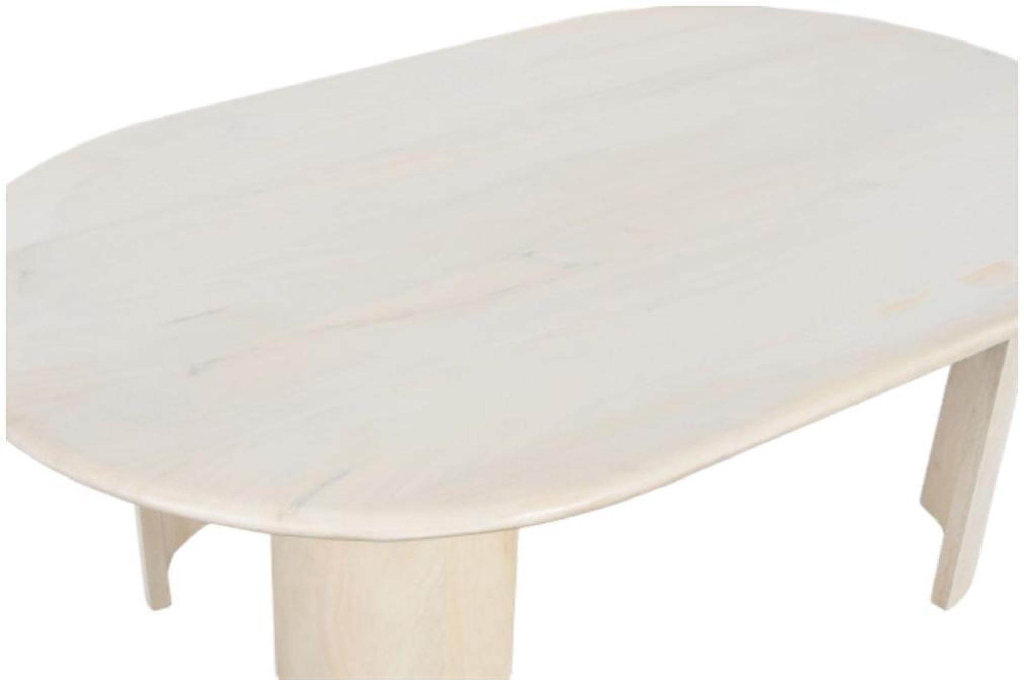 Product photograph of Scandi Light Mango Wood Oval Coffee Table from Choice Furniture Superstore.