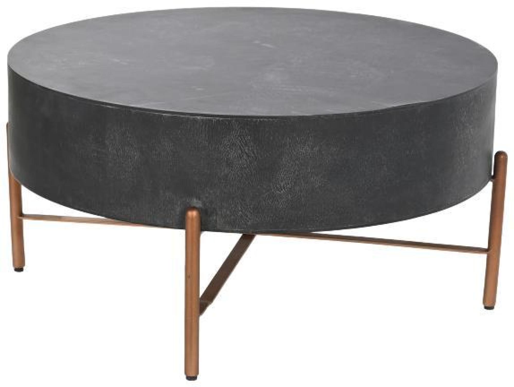 Product photograph of Black Mango Wood Round Coffee Table from Choice Furniture Superstore.