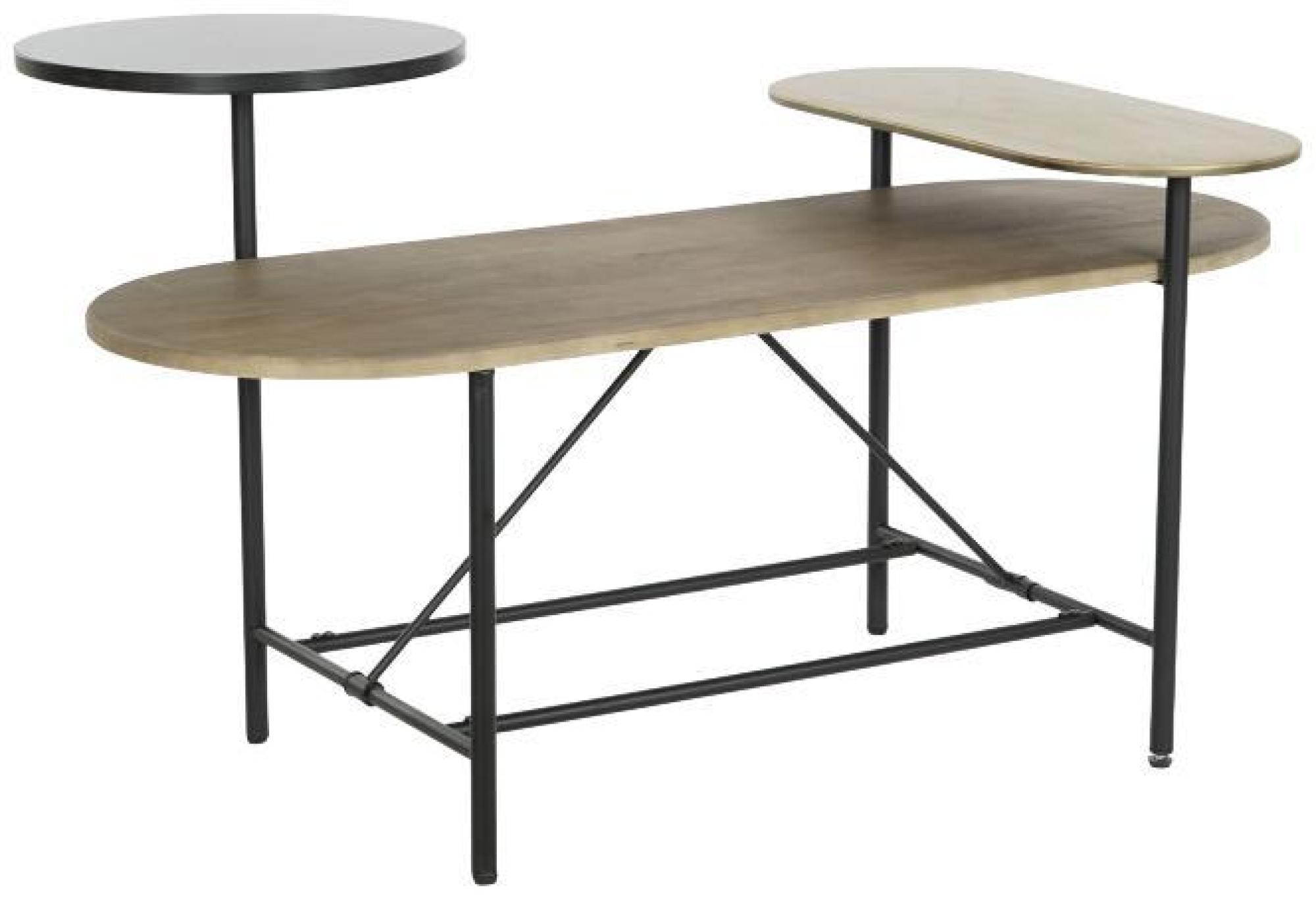 Product photograph of Modern Natural Wood And Black Metal Coffee Table from Choice Furniture Superstore.