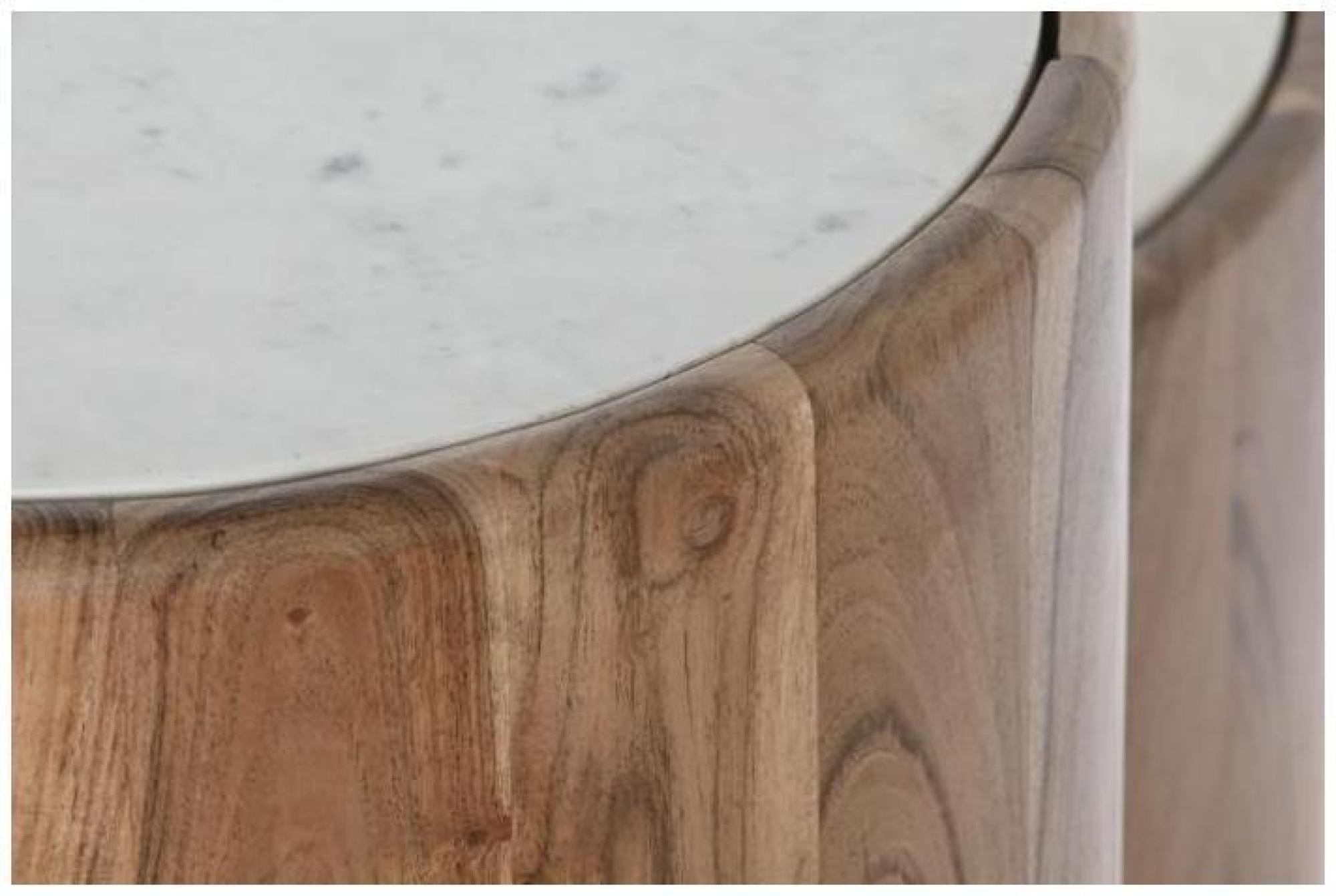 Product photograph of Set Of 3 White And Natural Coffee Table from Choice Furniture Superstore.