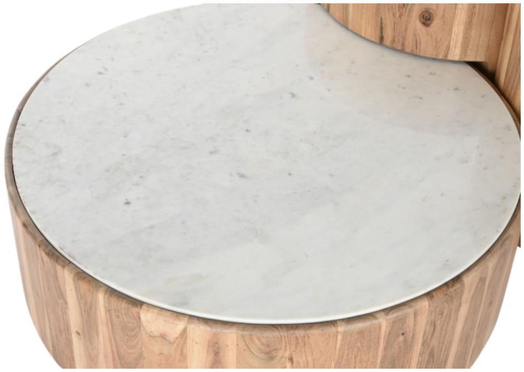 Product photograph of Set Of 3 White And Natural Coffee Table from Choice Furniture Superstore.