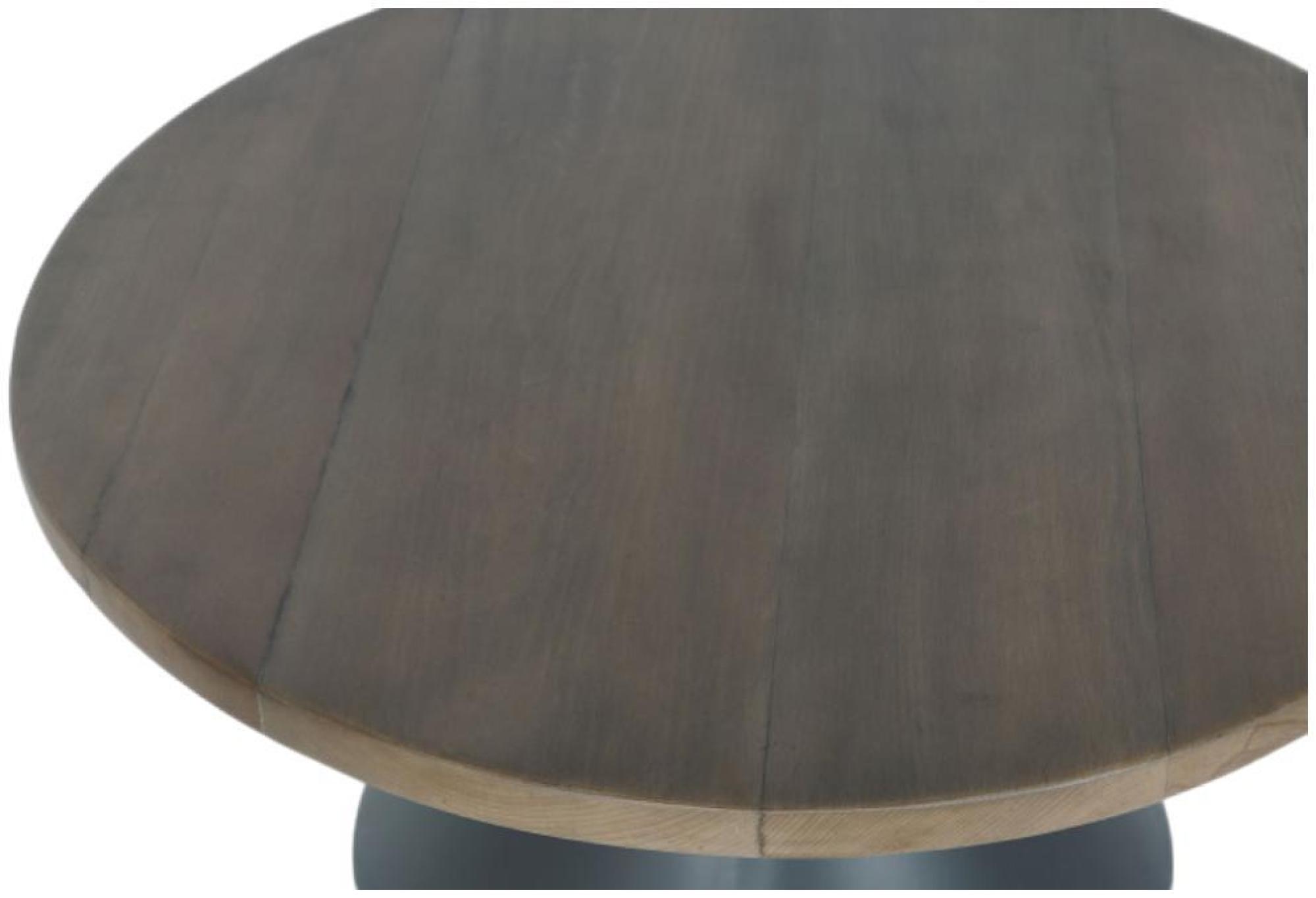 Product photograph of Modern Natural And Black Metal Round Coffee Table from Choice Furniture Superstore.