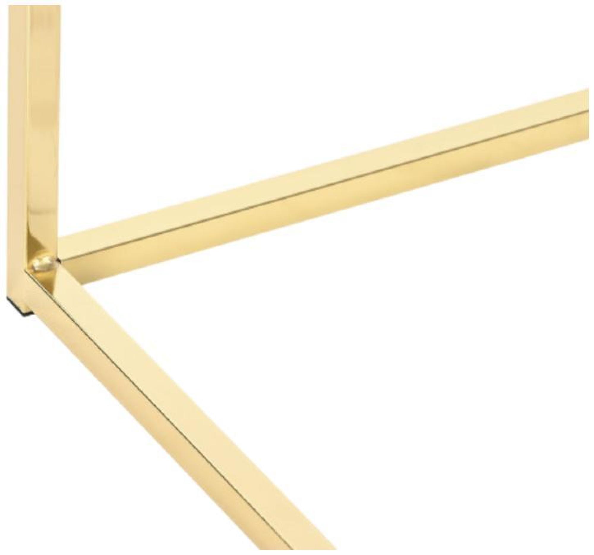 Product photograph of White Marble Look Coffee Table With Gold Base from Choice Furniture Superstore.