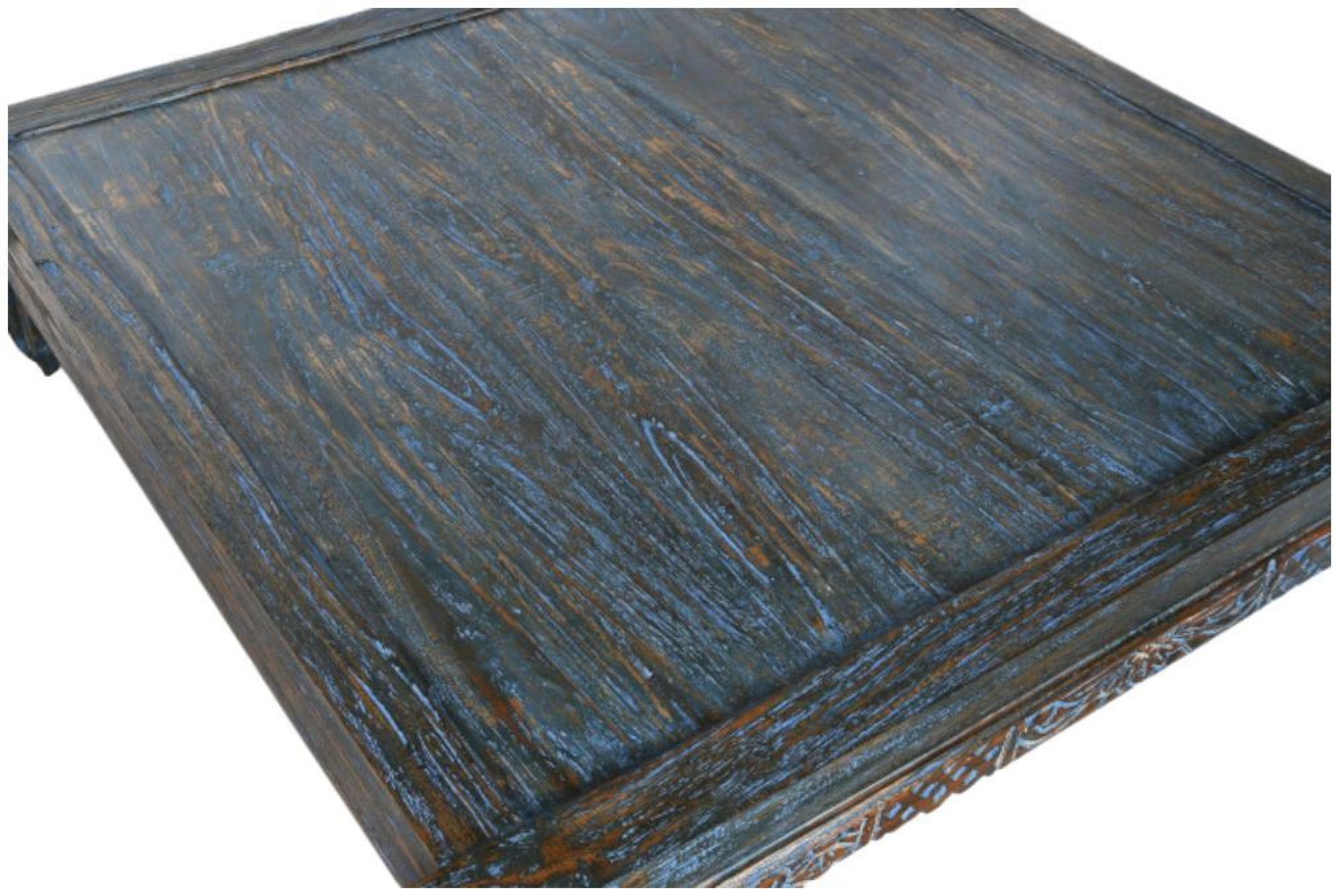 Product photograph of Blue Teak Square Coffee Table from Choice Furniture Superstore.