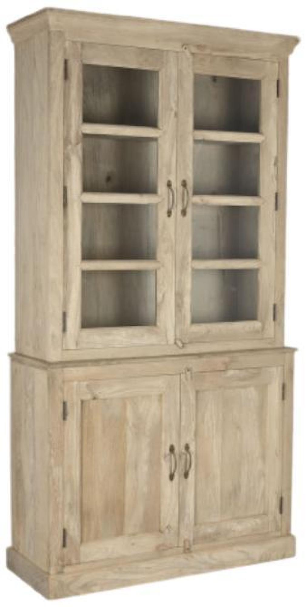 Product photograph of Mango Wood 4 Door Display Cabinet from Choice Furniture Superstore.