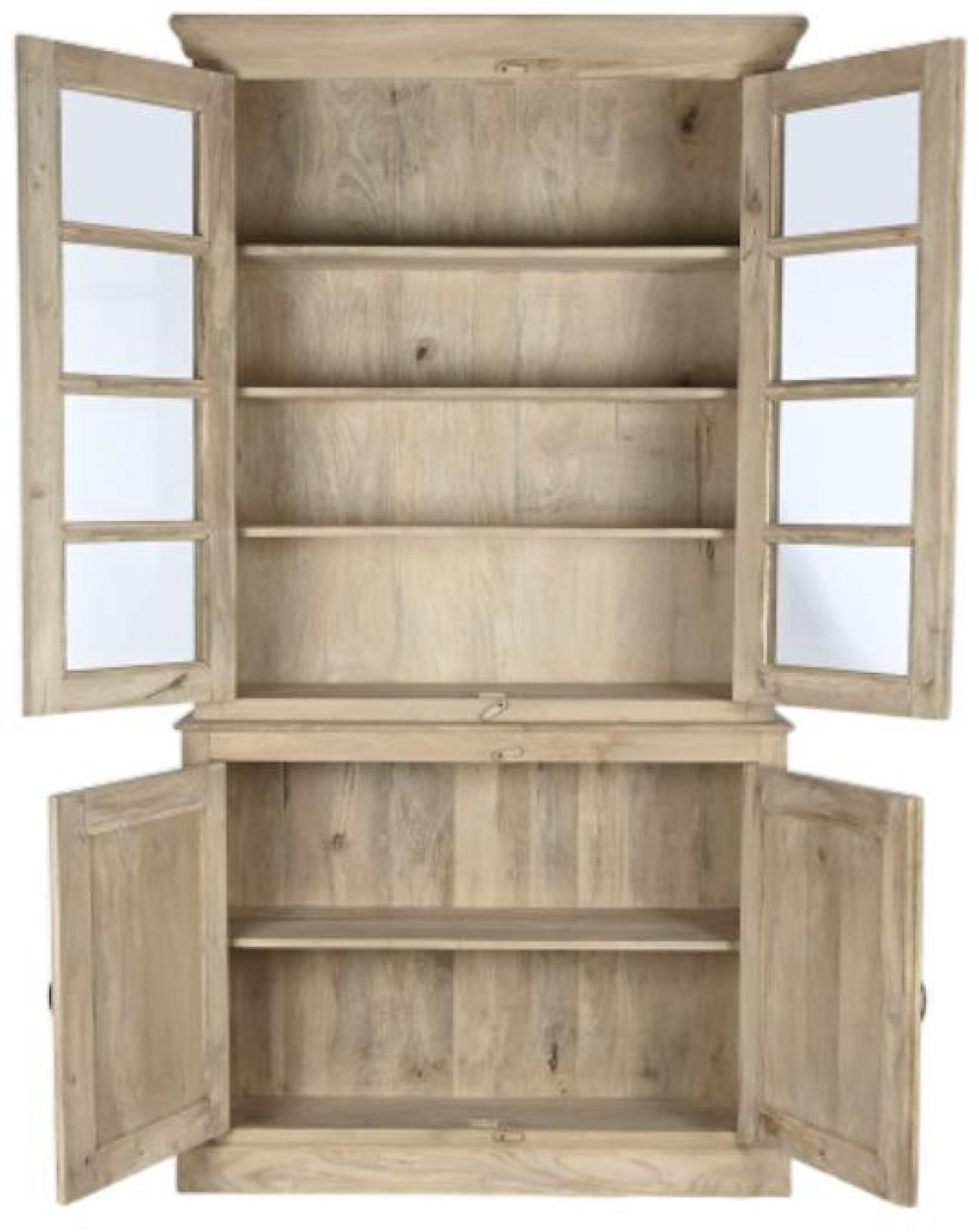 Product photograph of Mango Wood 4 Door Display Cabinet from Choice Furniture Superstore.