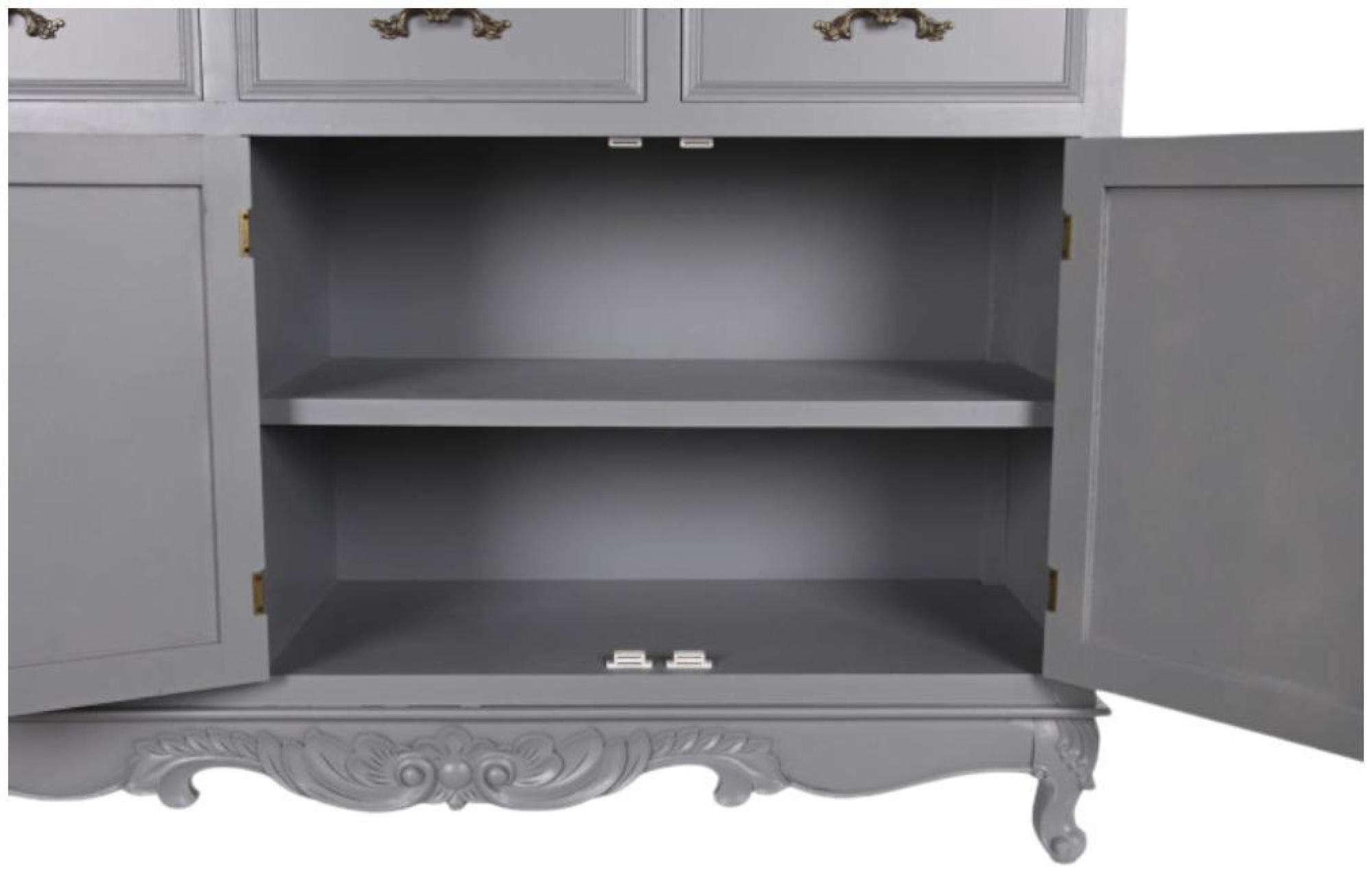 Product photograph of Harlow Grey And Natural Display Cabinet from Choice Furniture Superstore.