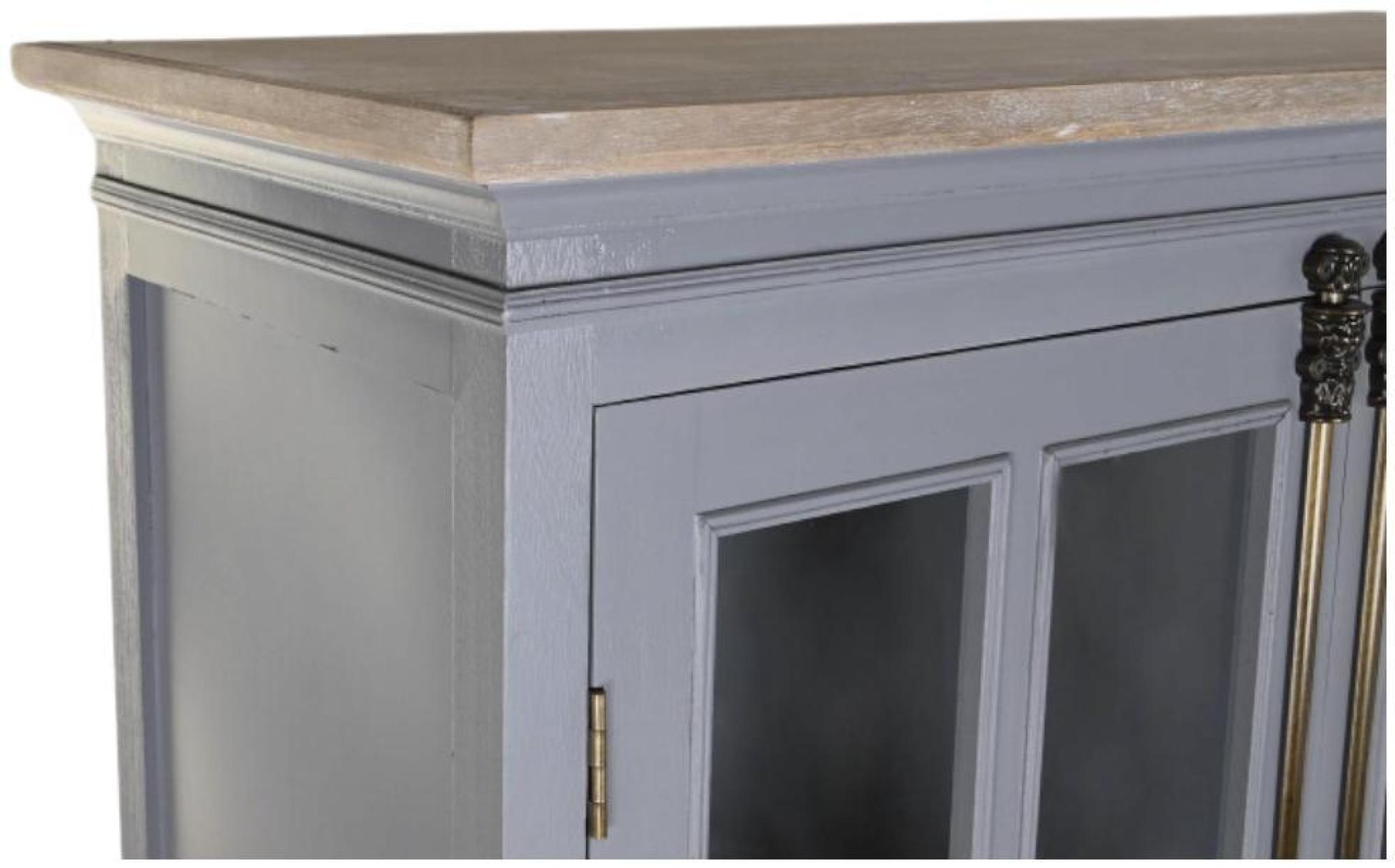 Product photograph of Harlow French Style Grey 2 Glass Door Display Cabinet from Choice Furniture Superstore.