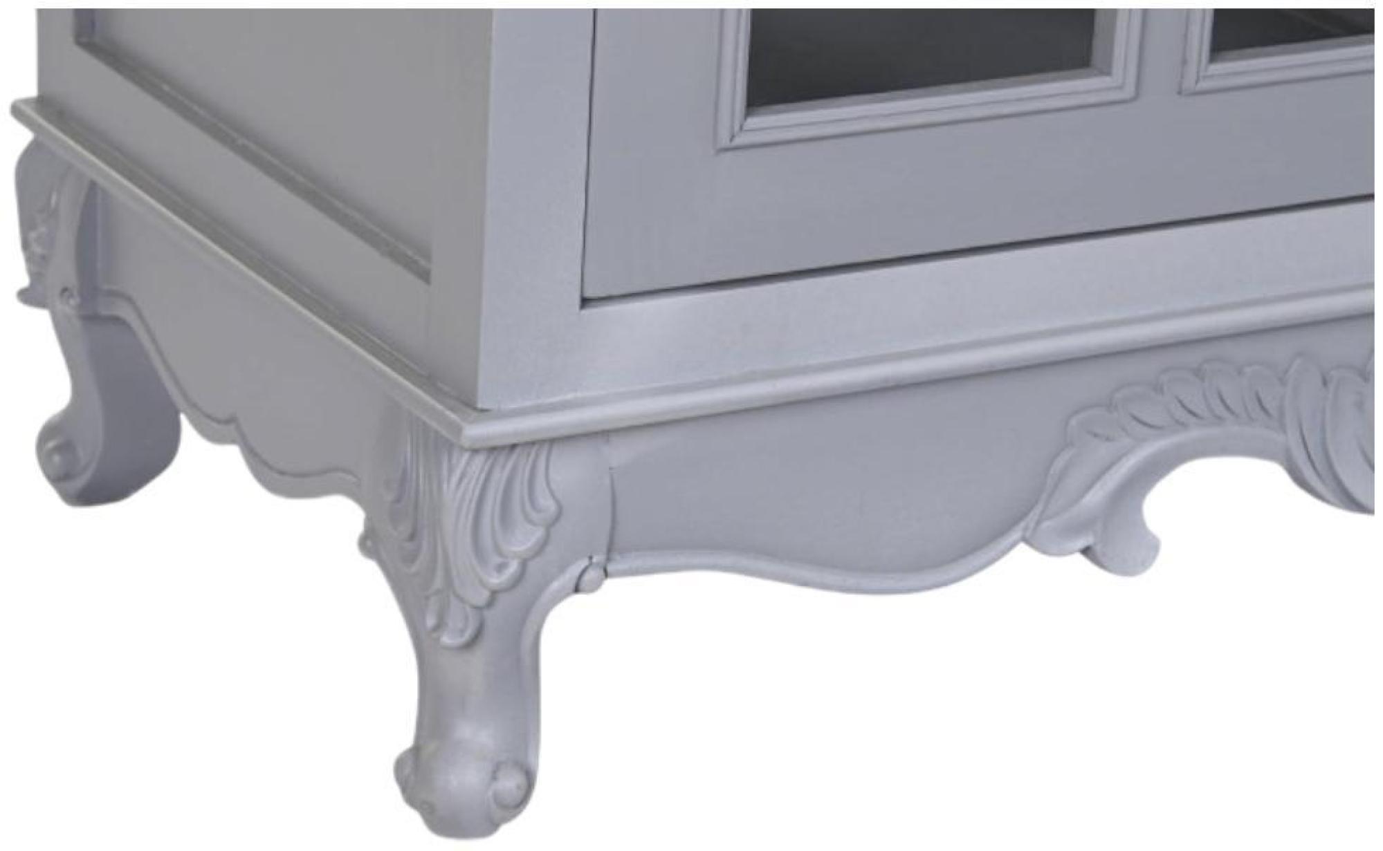 Product photograph of Harlow French Style Grey 2 Glass Door Display Cabinet from Choice Furniture Superstore.