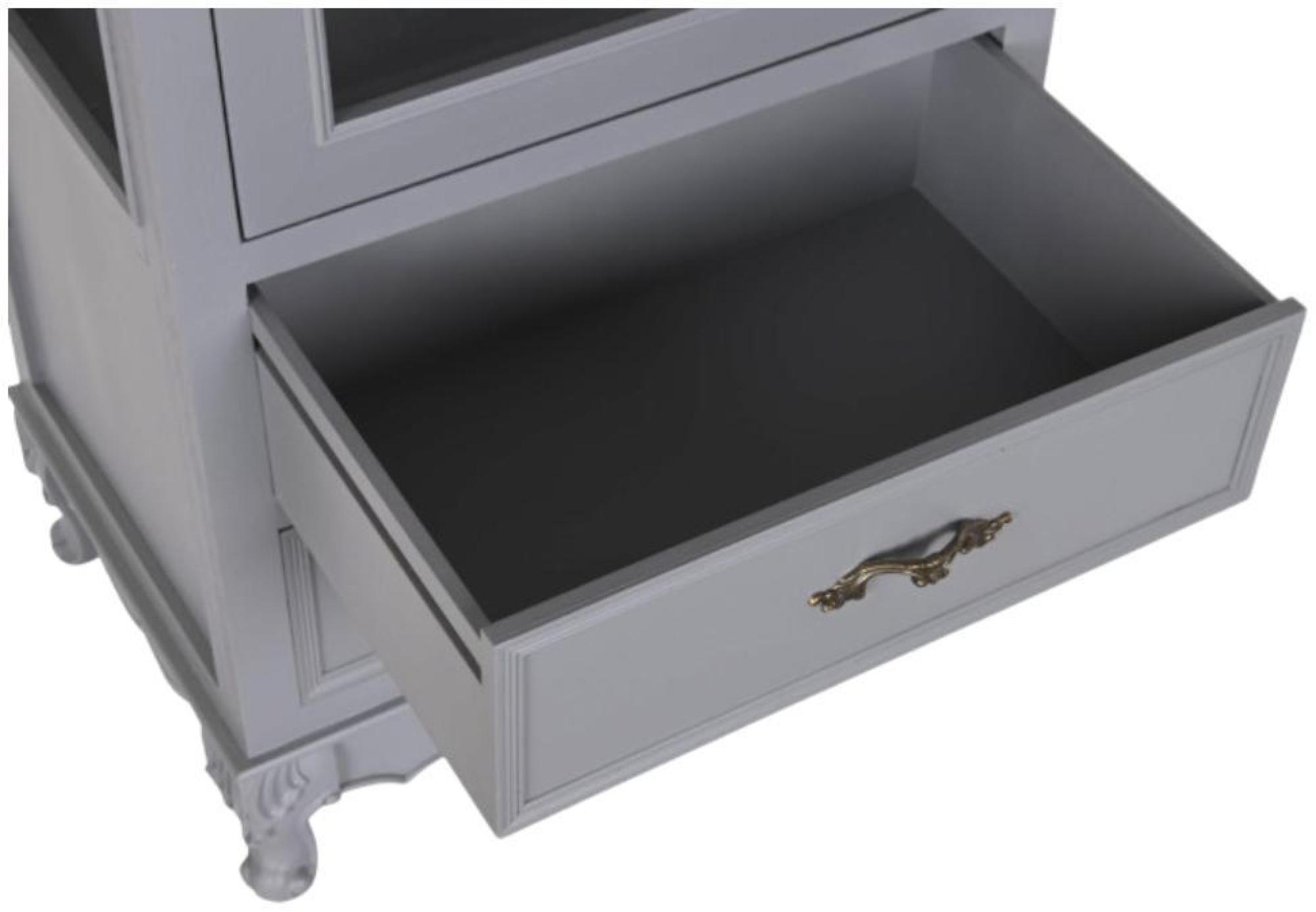 Product photograph of Grey 1 Door Glass Small Display Cabinet from Choice Furniture Superstore.