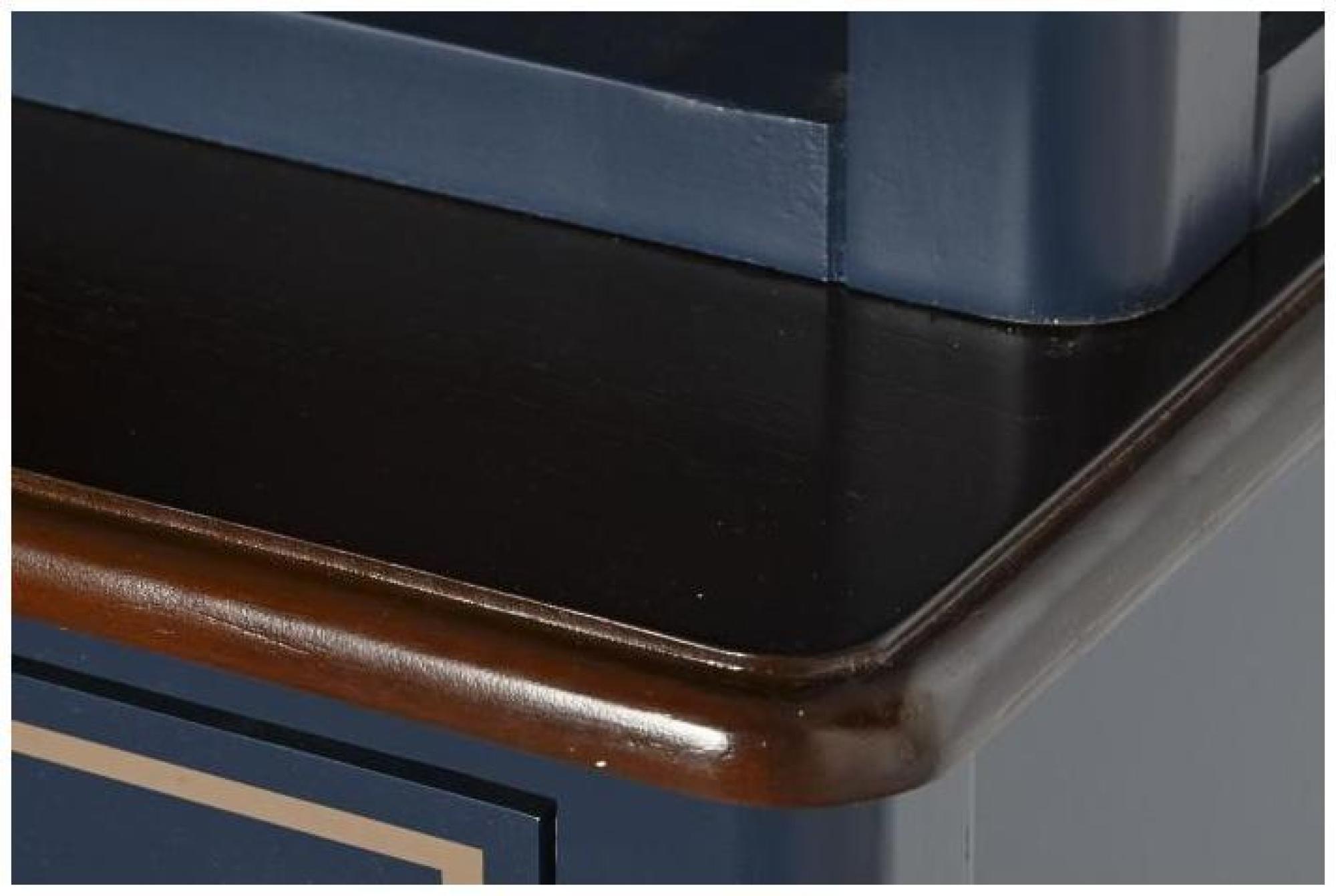 Product photograph of Navy Blue 4 Door Glass Display Cabinet from Choice Furniture Superstore.