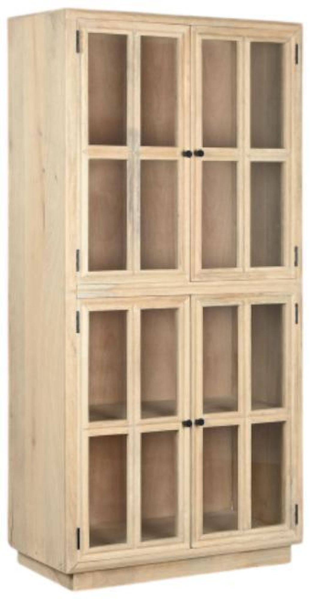 Product photograph of Mango Wood 2 Door Display Cabinet from Choice Furniture Superstore.