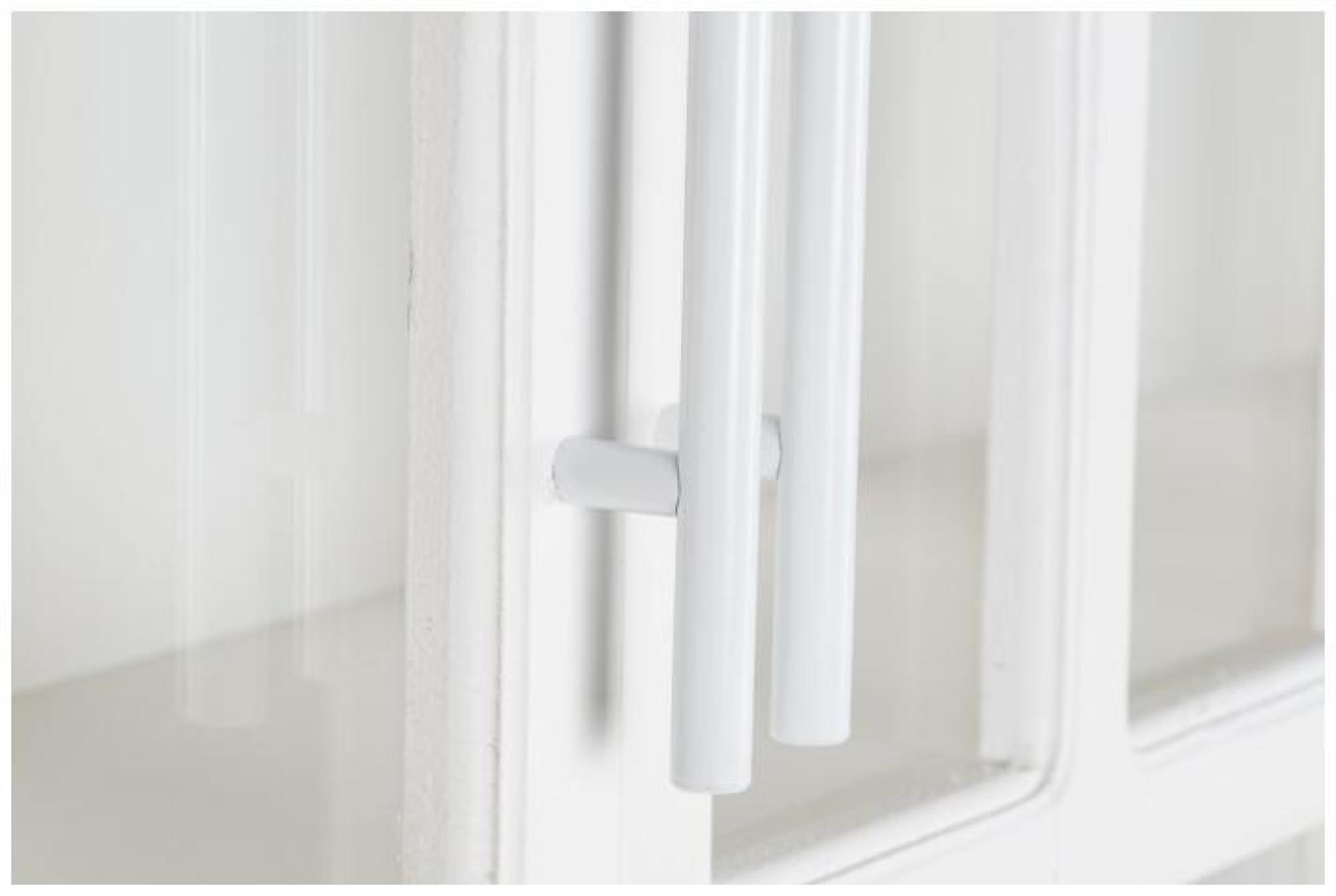 Product photograph of White 6 Door Glass Display Cabinet from Choice Furniture Superstore.