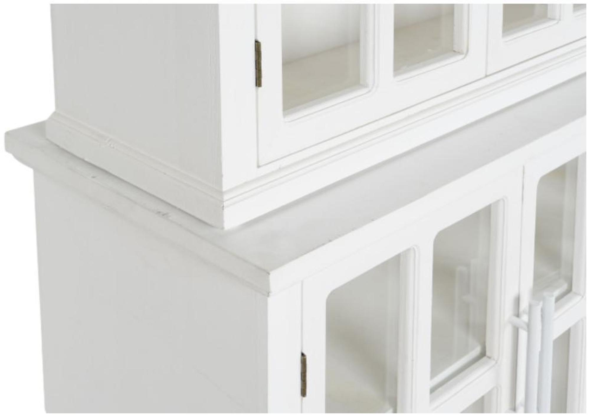 Product photograph of White 6 Door Glass Display Cabinet from Choice Furniture Superstore.