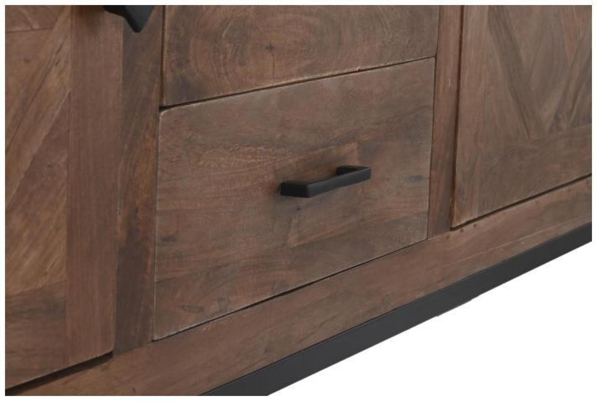 Product photograph of Dark Brown Teak Large Display Cabinet from Choice Furniture Superstore.