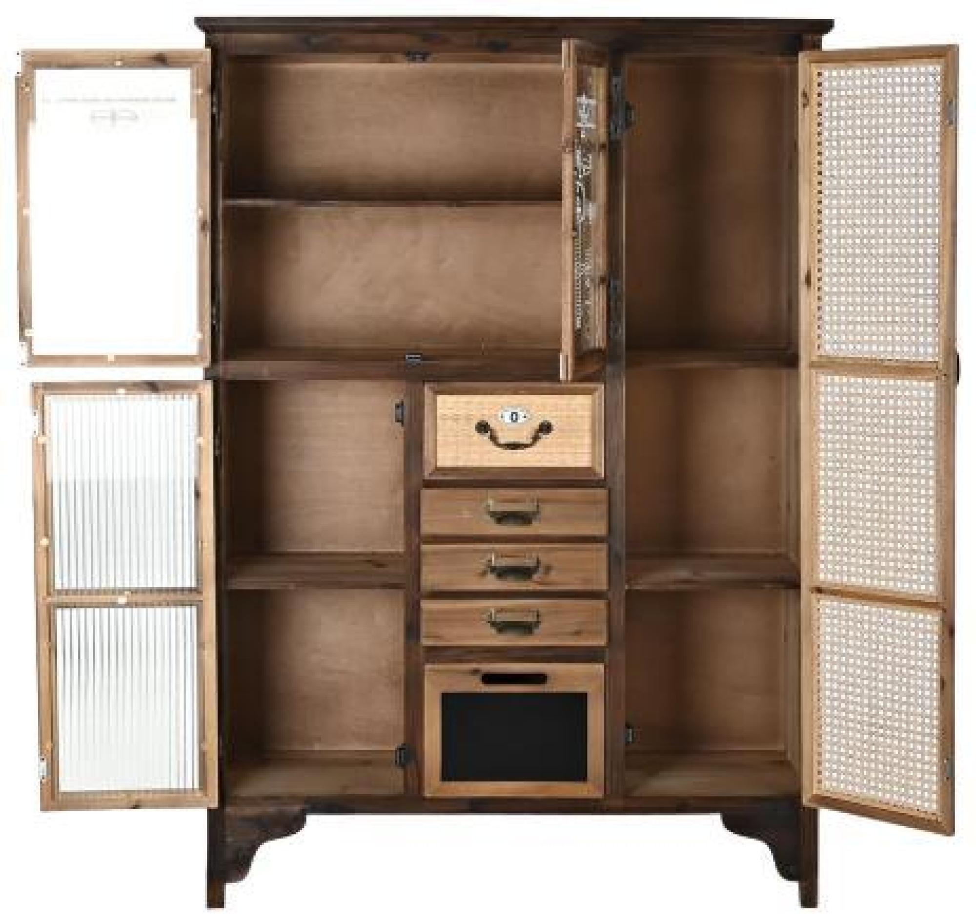 Product photograph of Dark Brown 4 Door Display Cabinet from Choice Furniture Superstore.