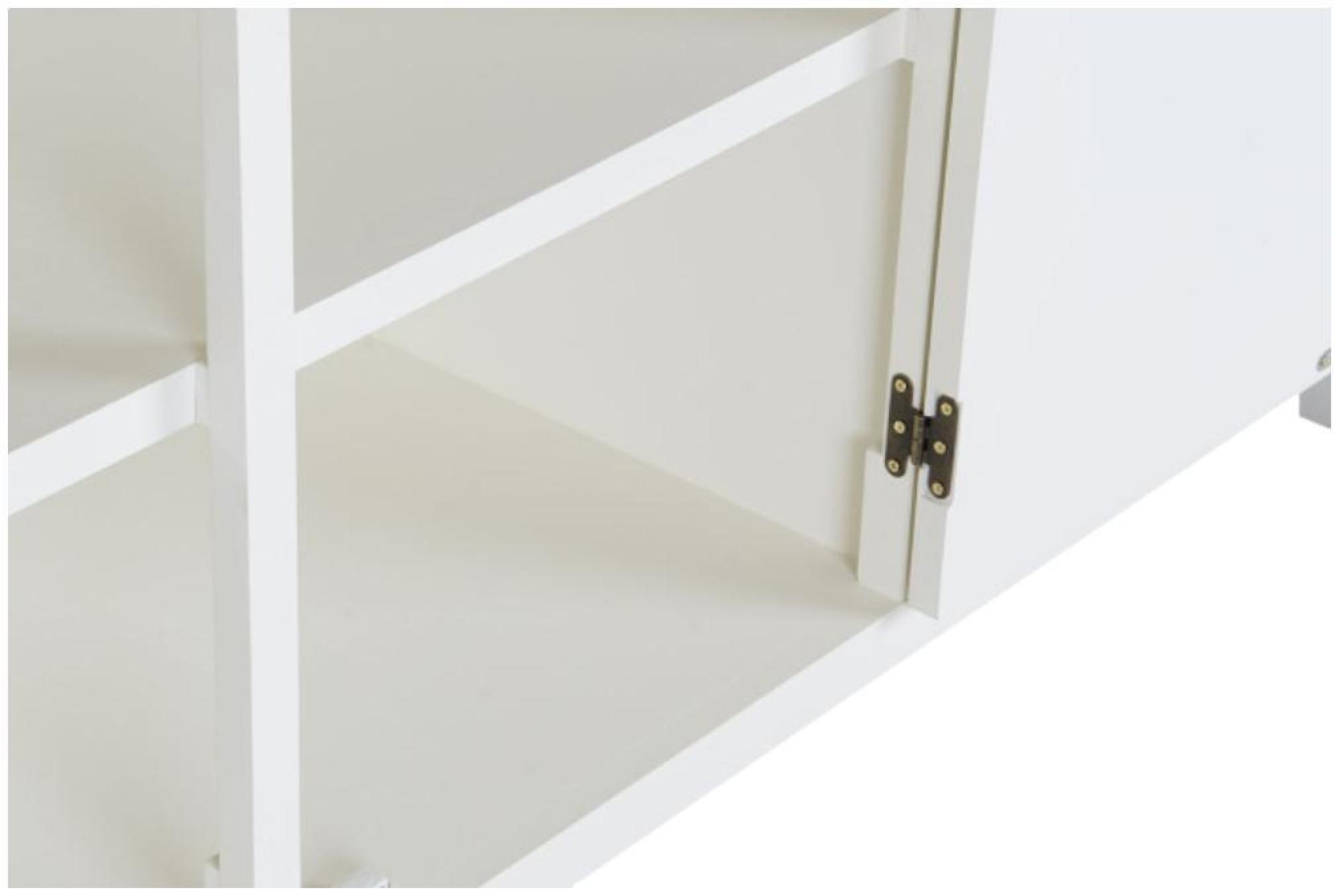 Product photograph of Silvassa White 4 Door Display Cabinet from Choice Furniture Superstore.