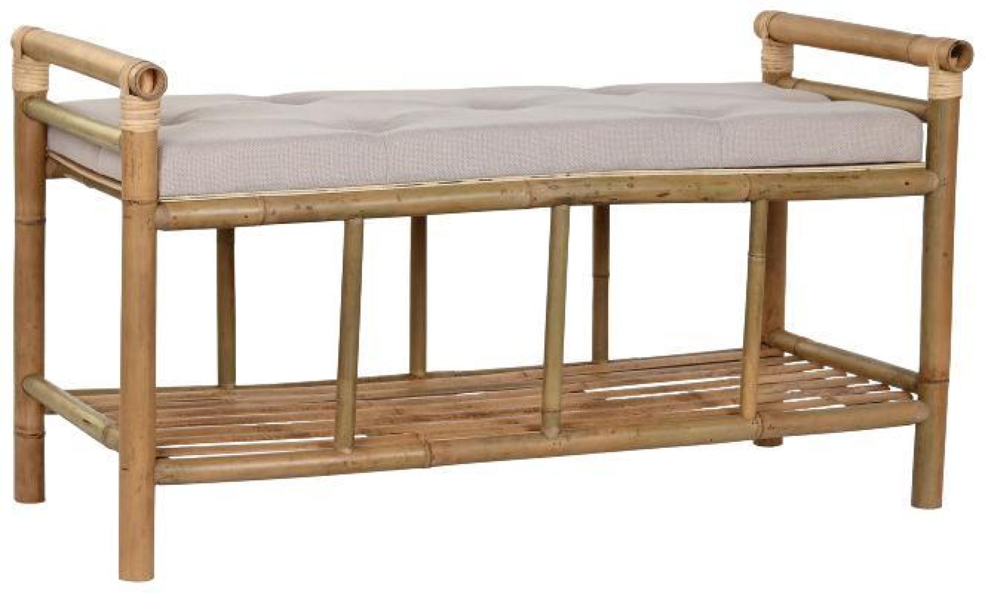 Product photograph of Brown And Beige Wood Ottoman Bench from Choice Furniture Superstore.