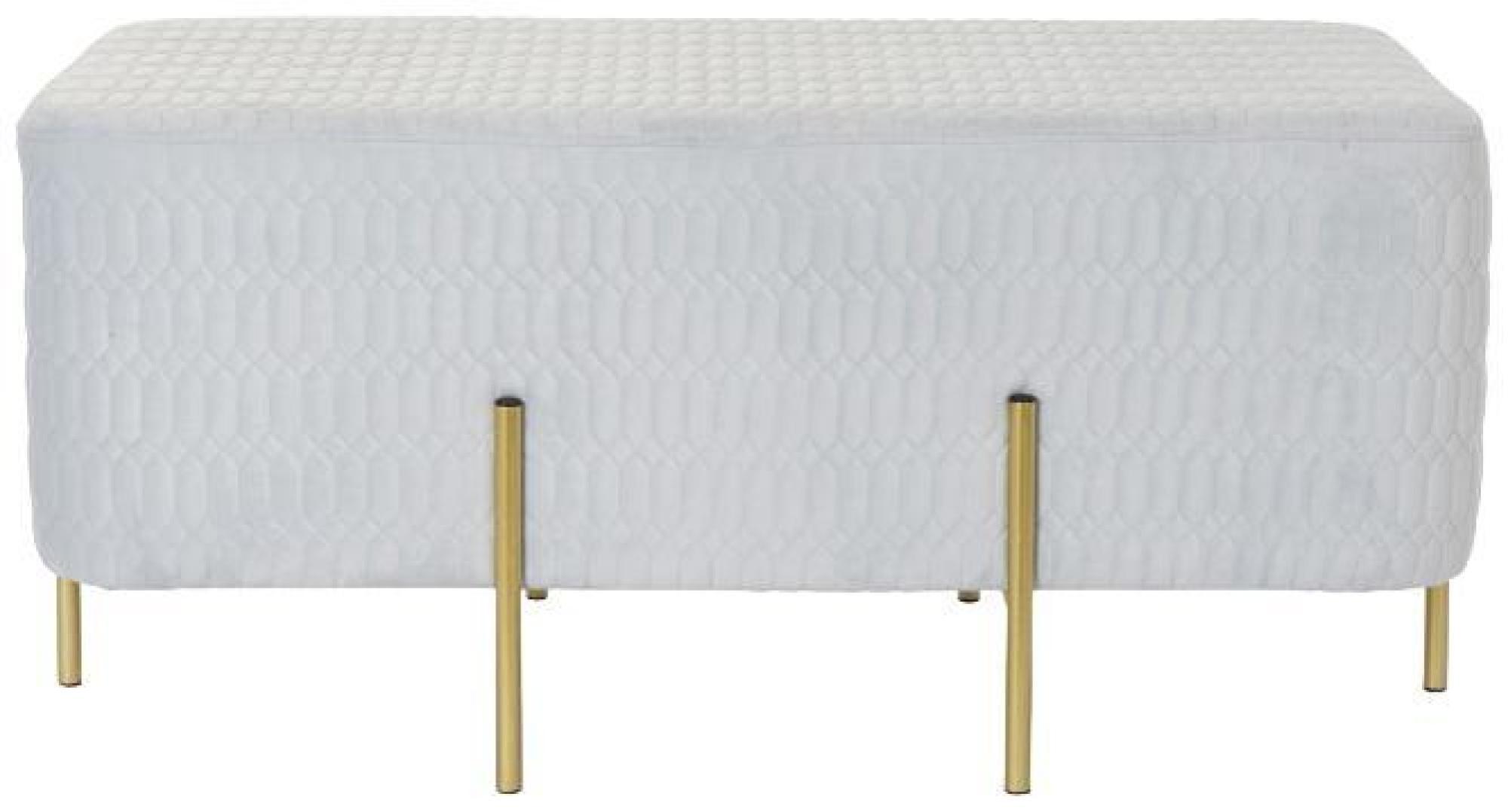 Product photograph of Sky Blue Fabric Bench With Gold Legs from Choice Furniture Superstore.