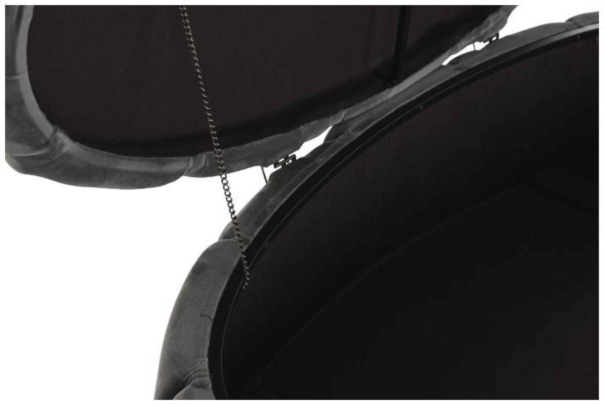 Product photograph of Quinn Grey Fabric Oval Ottoman Bench from Choice Furniture Superstore.