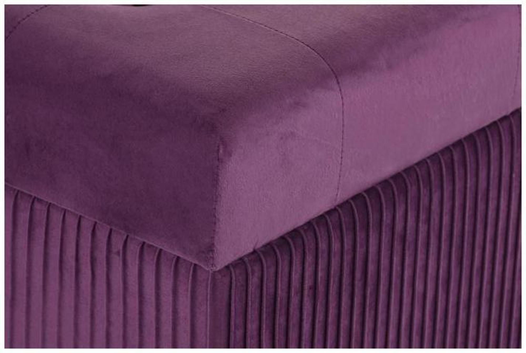 Product photograph of Purple Velvet Fabric Ottoman Bench from Choice Furniture Superstore.