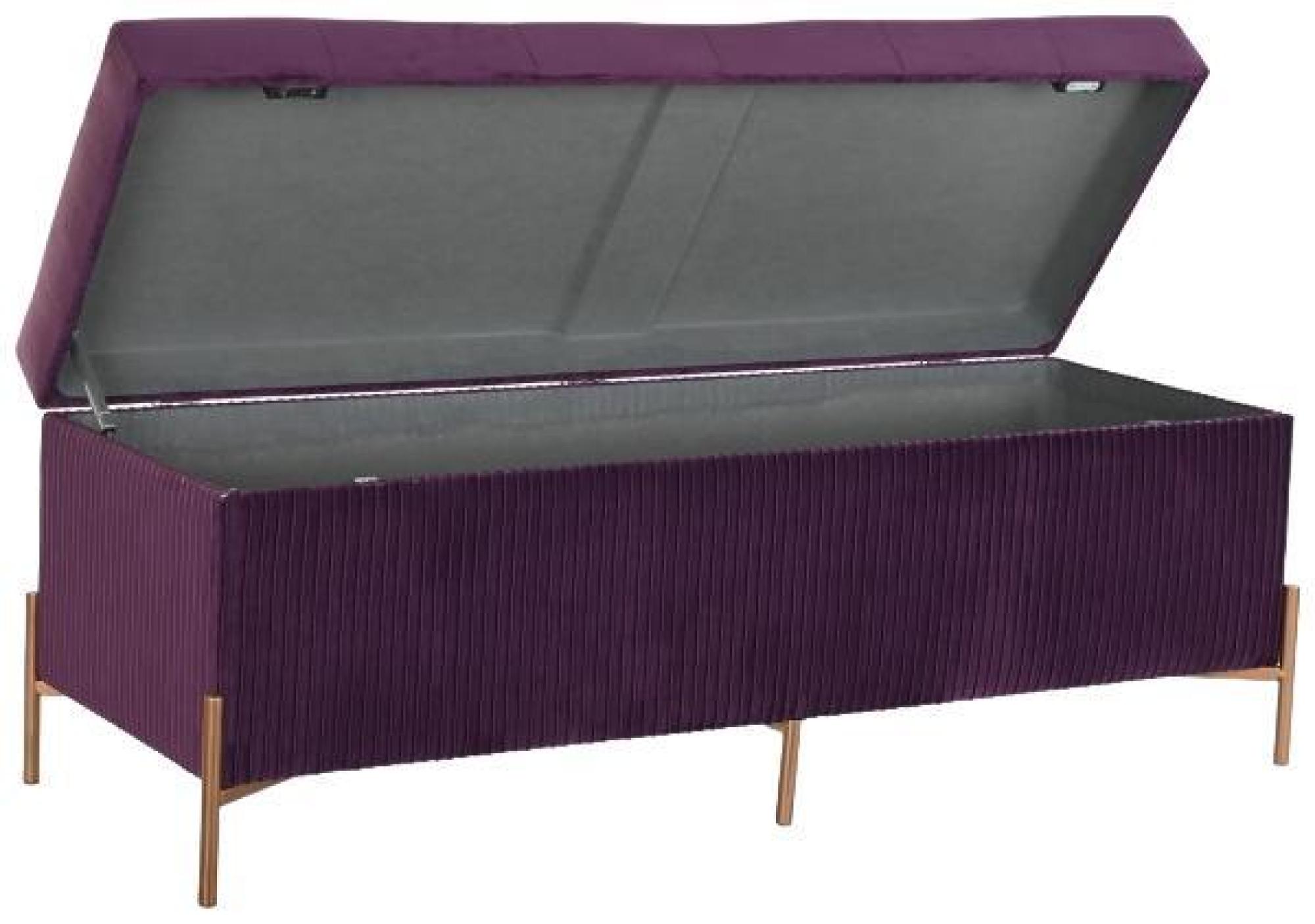 Product photograph of Purple Velvet Fabric Ottoman Bench from Choice Furniture Superstore.