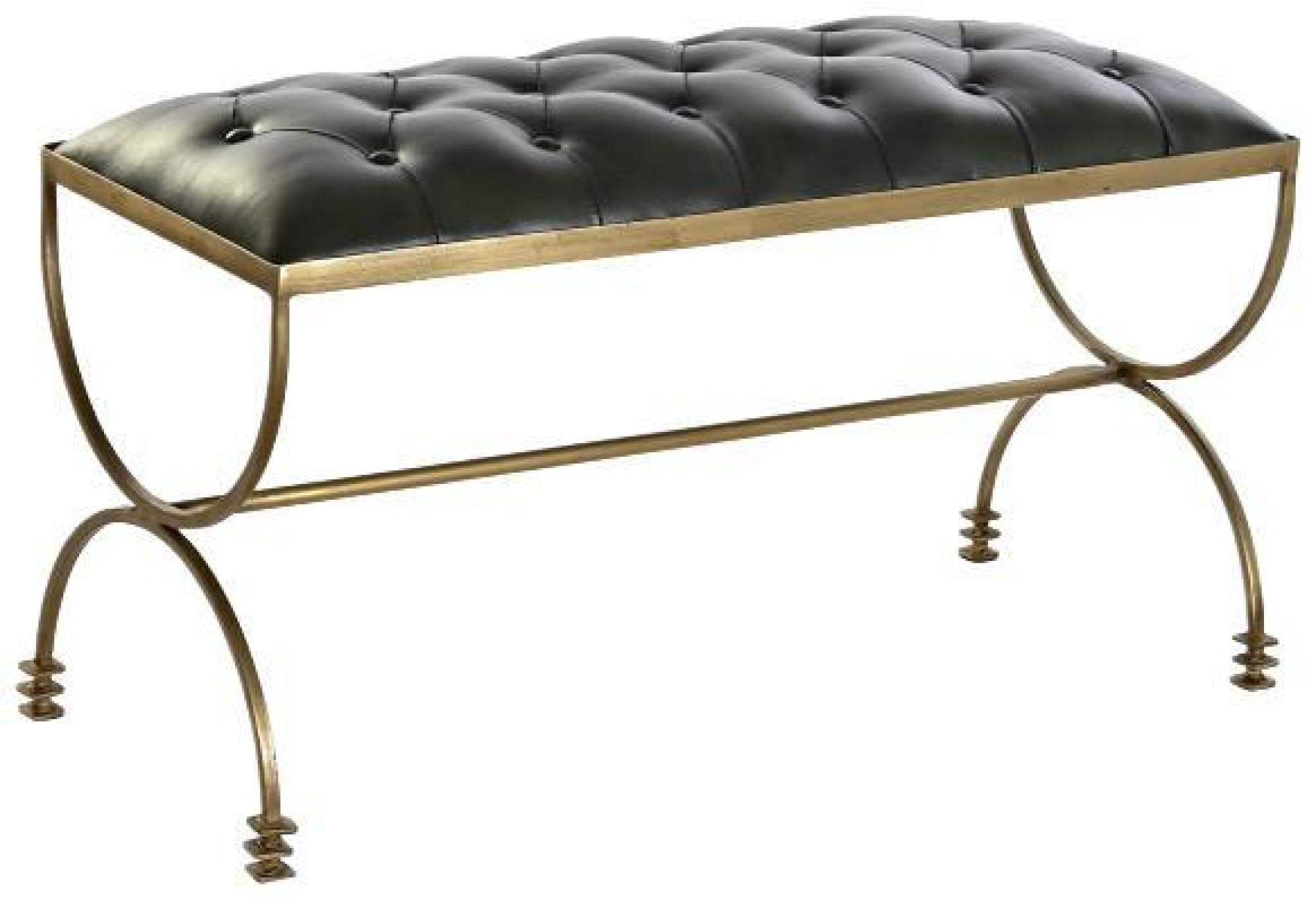 Product photograph of Vintage Moss Green Leather Bench from Choice Furniture Superstore.